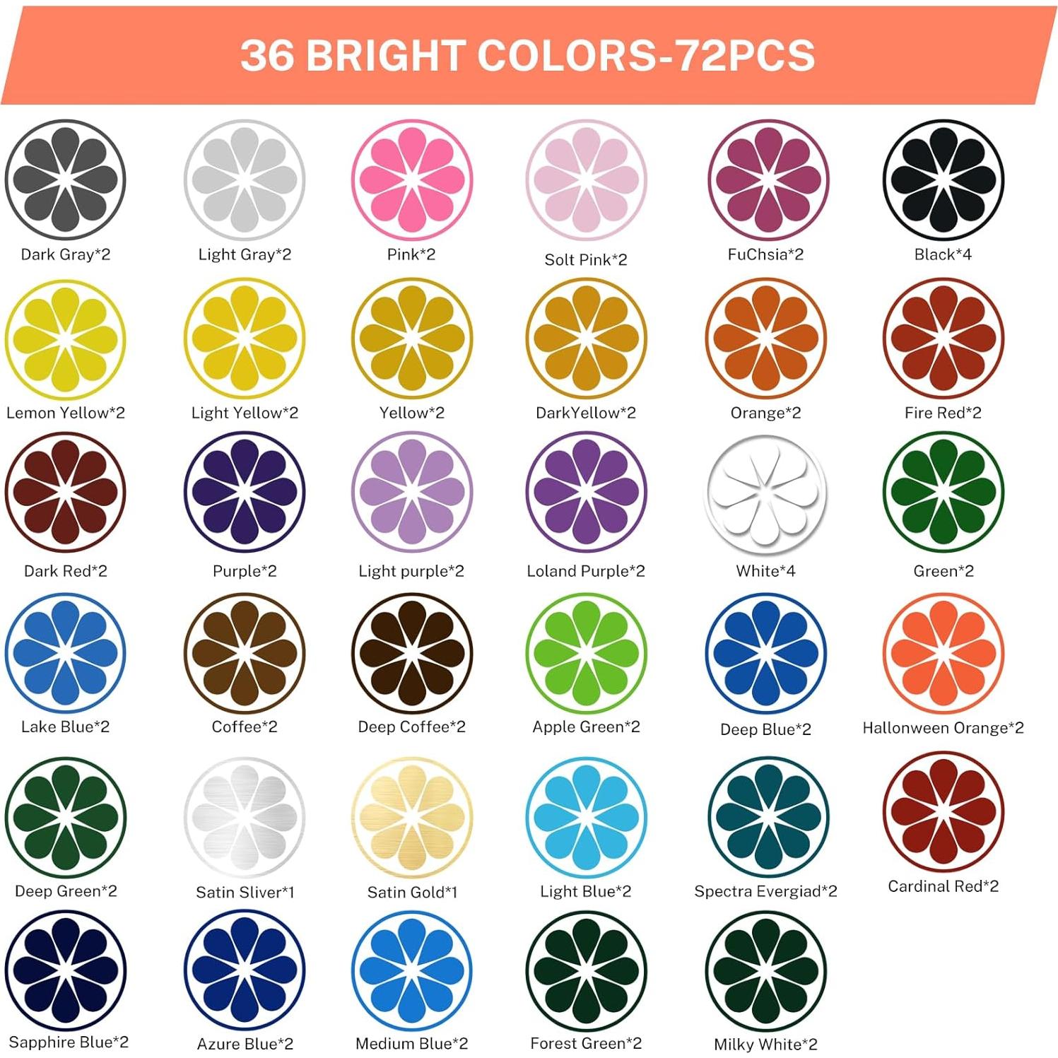 Vinilo Adhesivo Permanente HAWERSI 72 Hojas 30.5x21.6cm Multicolor