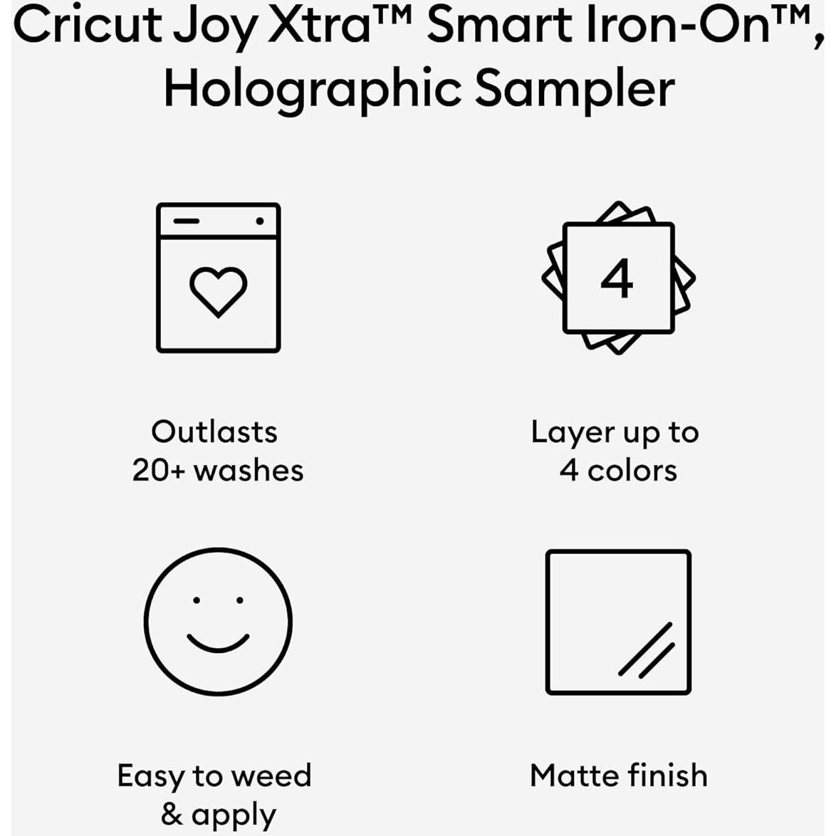 Vinilo de Transferencia Térmica Holográfico Cricut 24x30cm 3ct