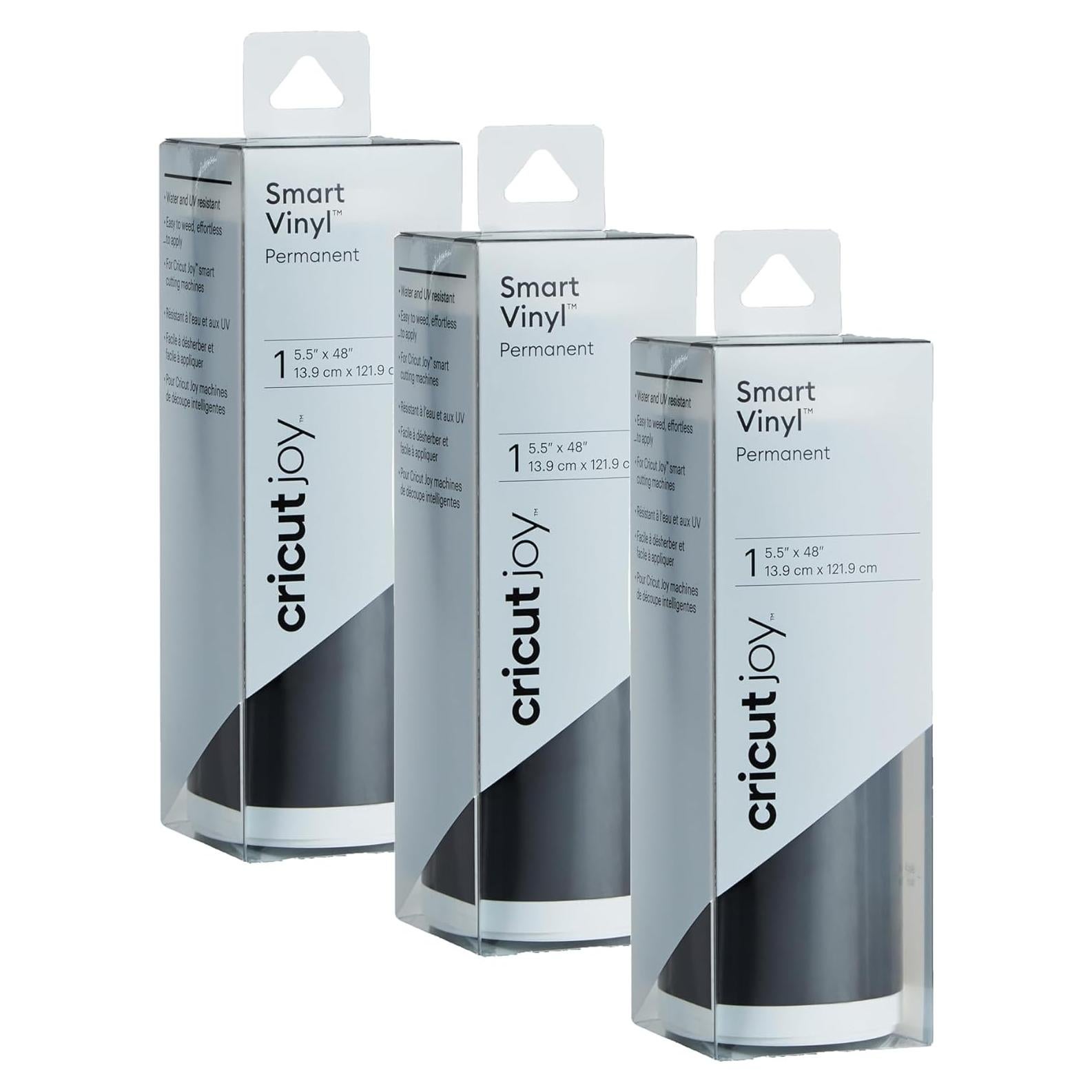 Vinilo Permanente Inteligente Cricut Joy Negro - 3 Rollos 14x122cm