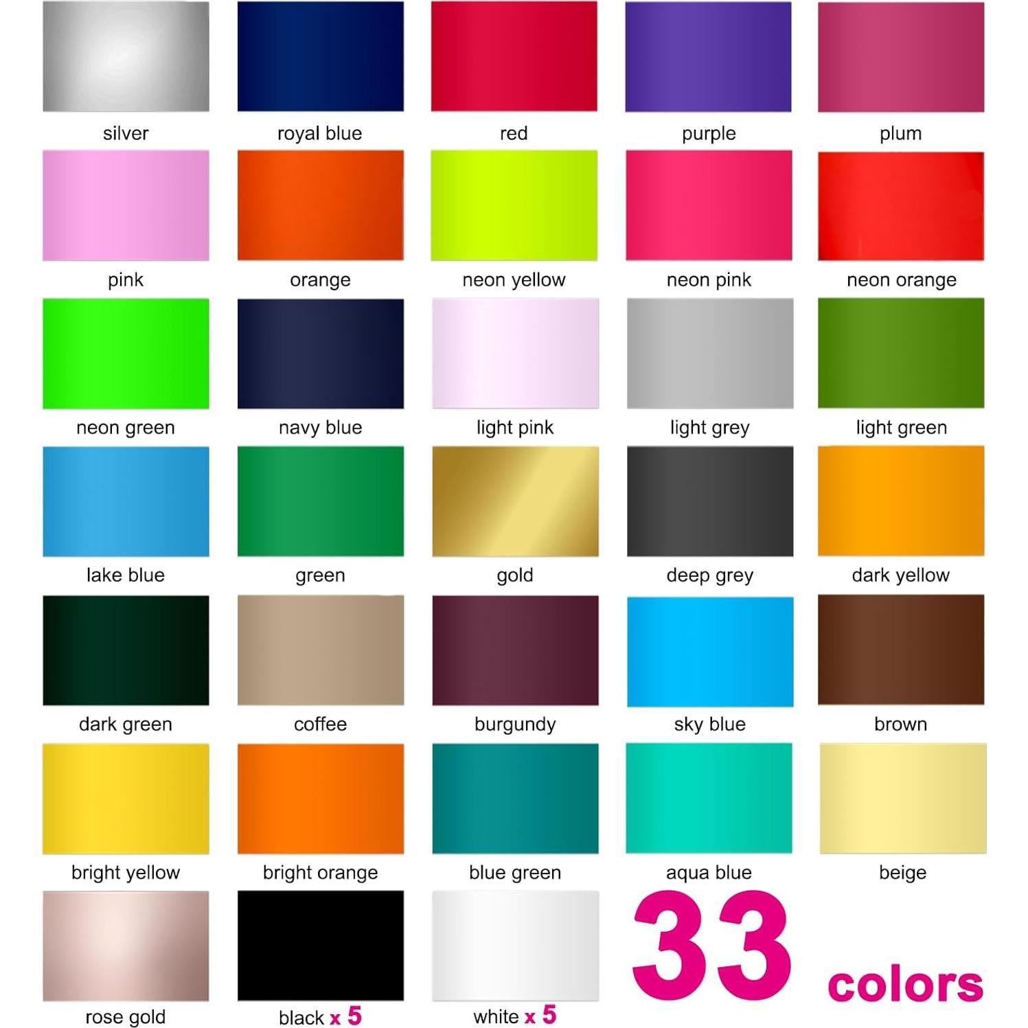 Vinilo de Transferencia de Calor LOPASA 41 Hojas 21.6x30.5 cm