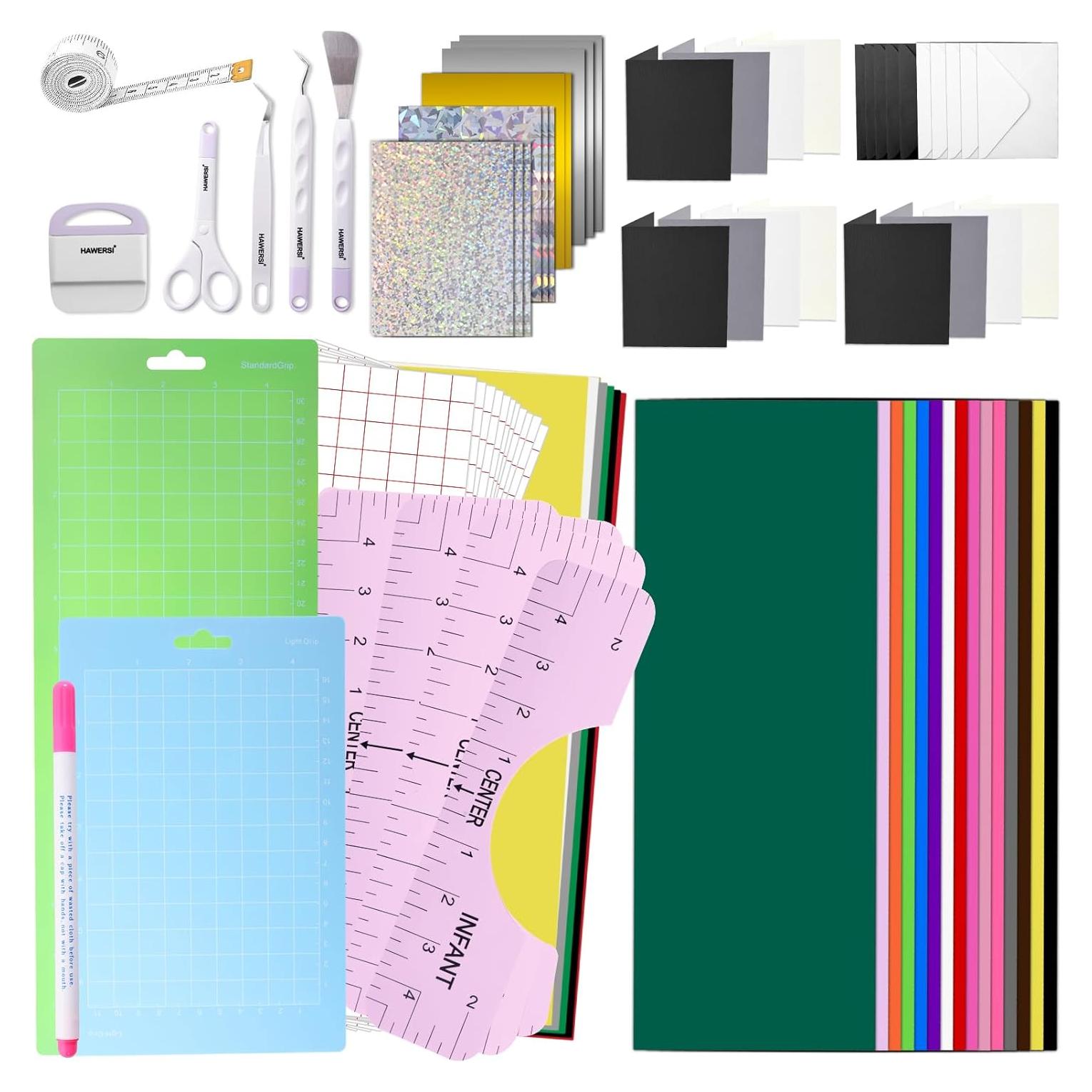 Kit de Accesorios Cricut Joy HAWERSI - Vinilo, Herramientas y Más