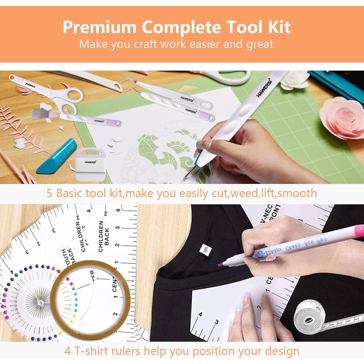 Kit de Accesorios Cricut Joy HAWERSI - Vinilo, Herramientas y Más