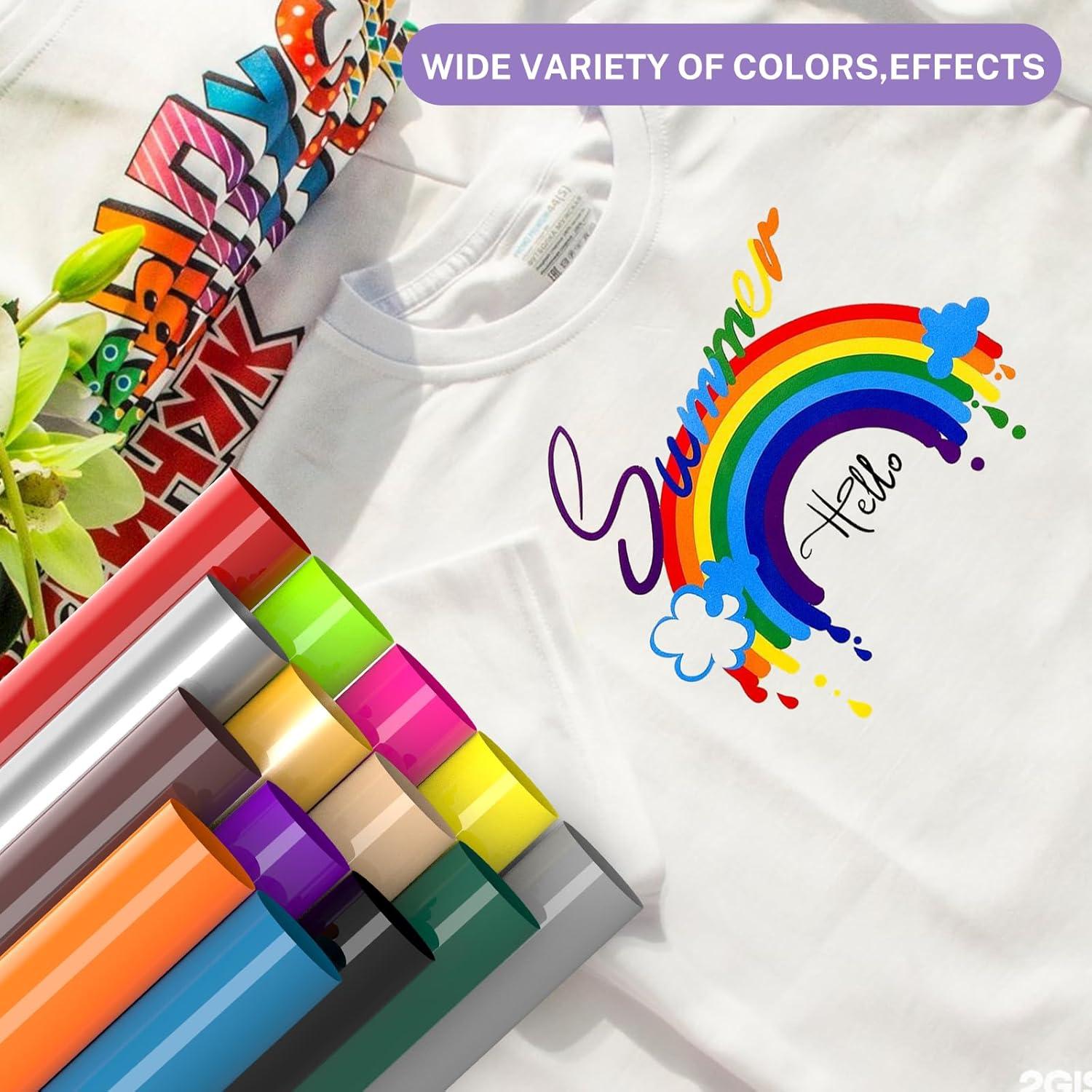 Paquete de 16 Piezas de Vinilo Termoadhesivo HAWERSI 24.1x30.5cm