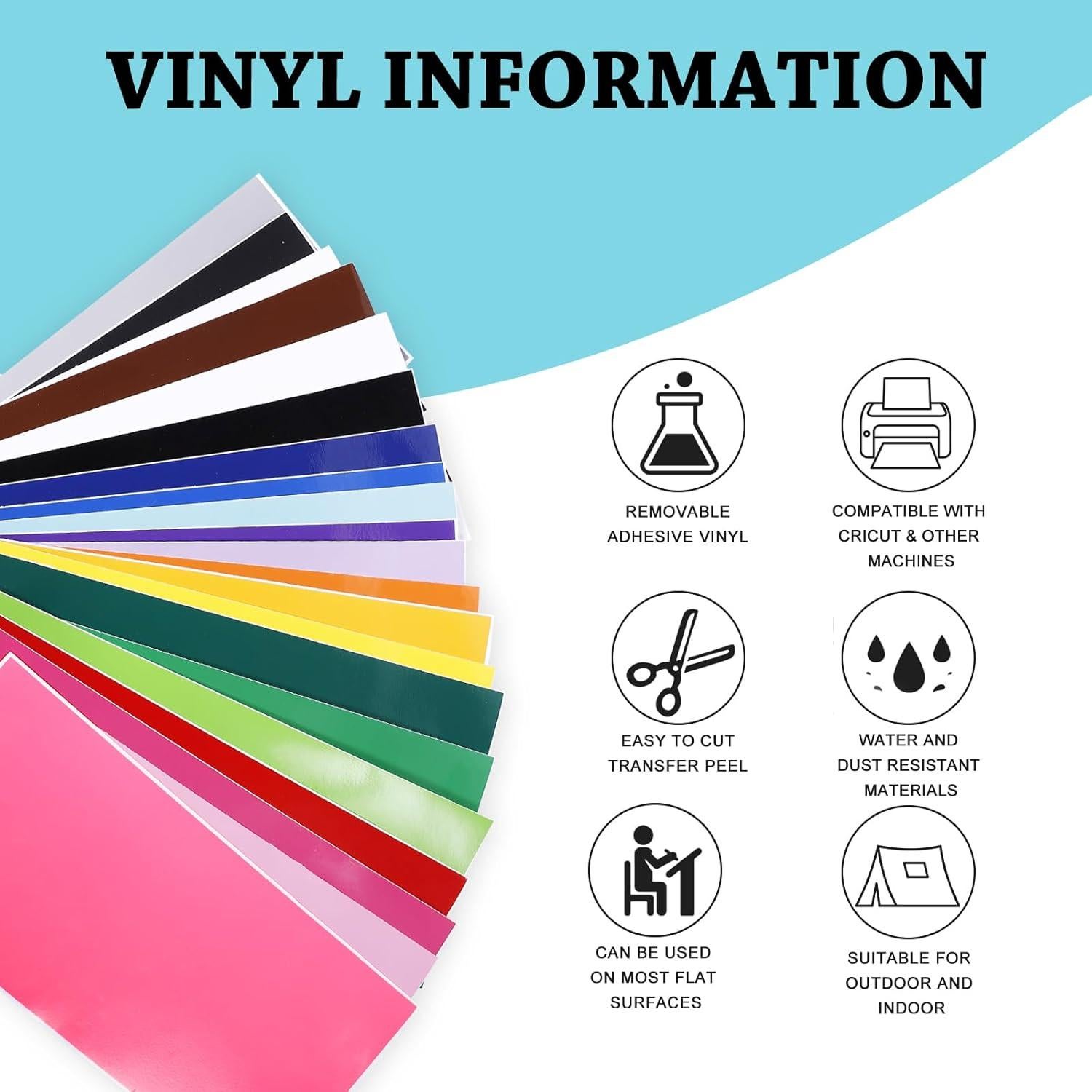 Vinilo Inteligente Removible UCEC para Cricut Joy 22 Colores