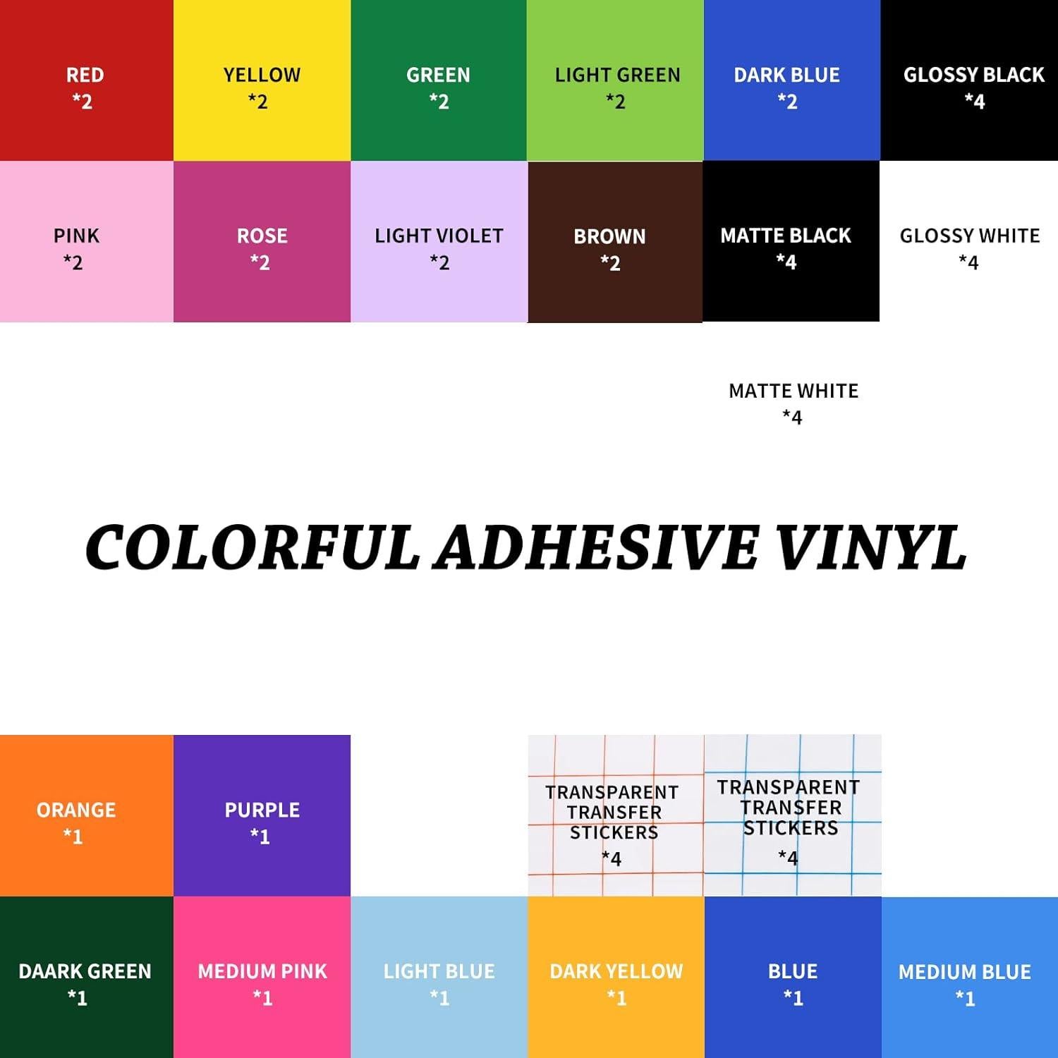 Vinilo Inteligente Removible UCEC para Cricut Joy 22 Colores