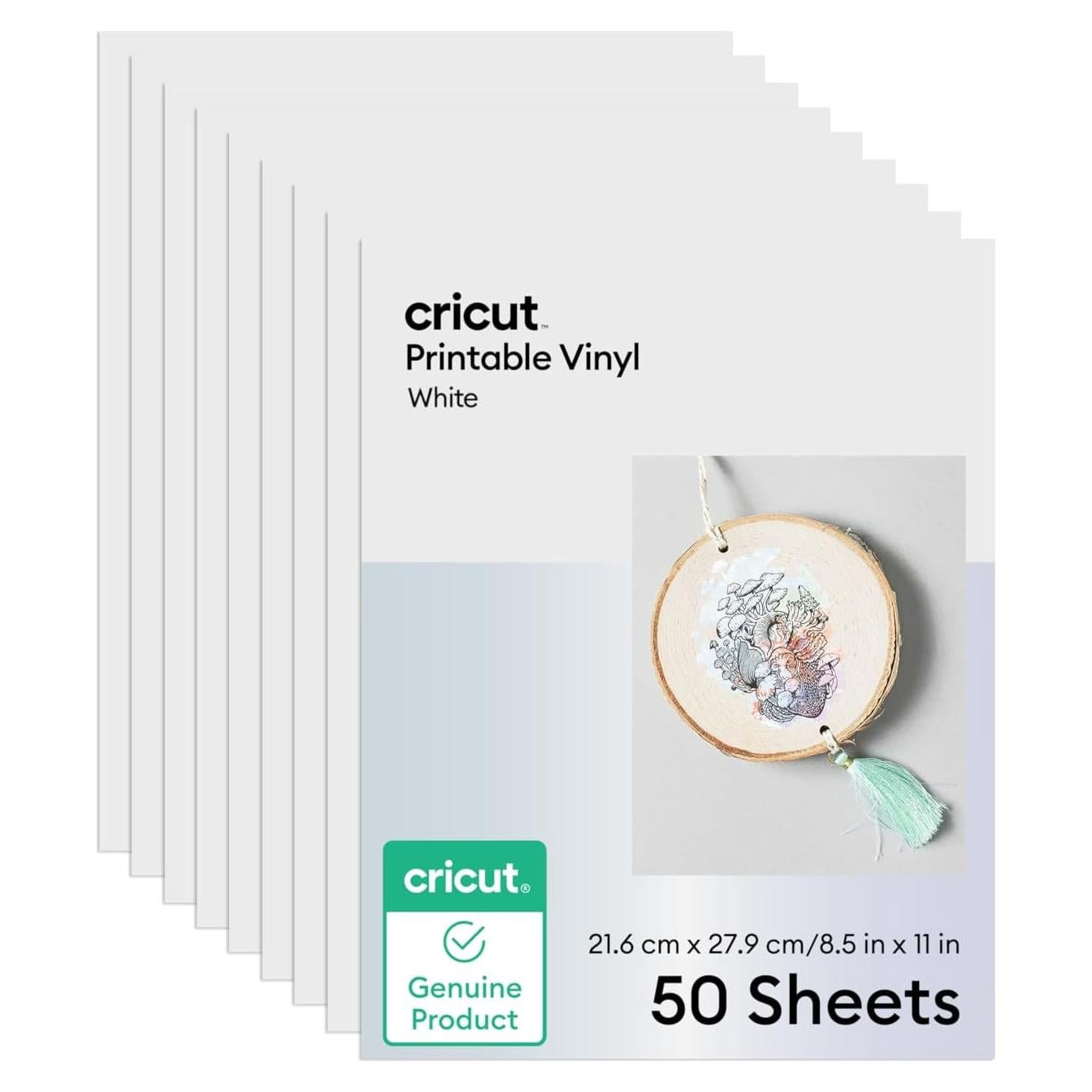 Vinilo Imprimible Cricut 50 Hojas 21.6x27.9cm Compatible Maker