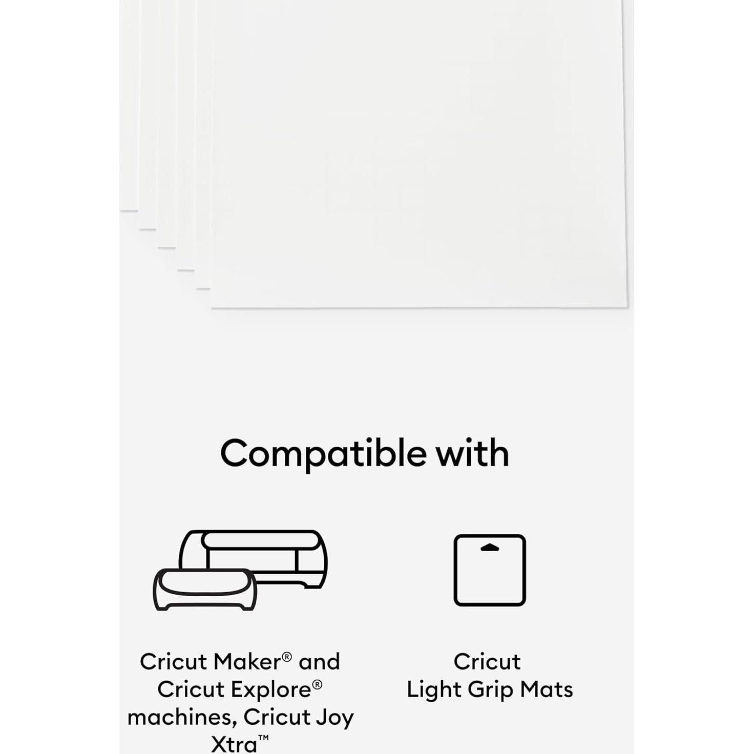 Vinilo Imprimible Cricut 50 Hojas 21.6x27.9cm Compatible Maker