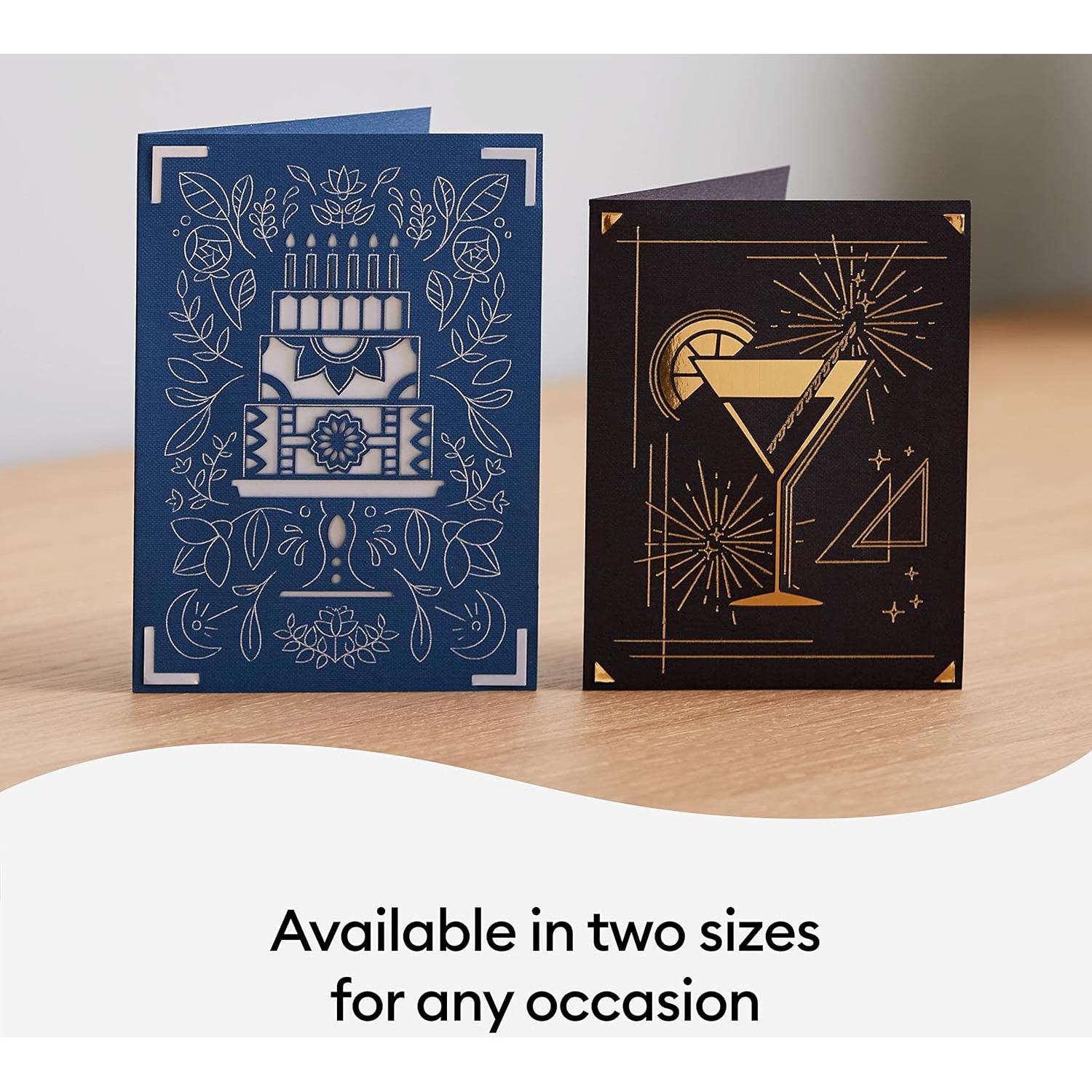 Tarjetas de Inserción Transferencia Foil Cricut Joy A2 8 Pzas