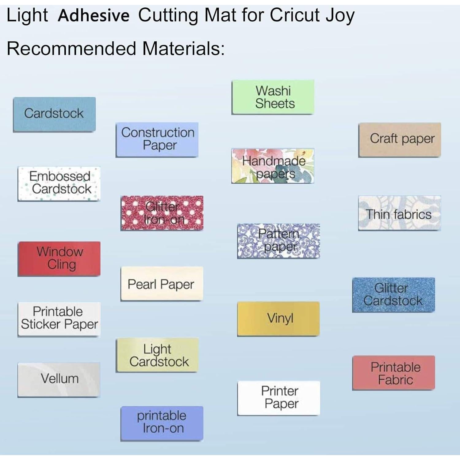 Mats de Corte Ecraft para Cricut Joy - 6 Paquetes 11.4x16.5cm