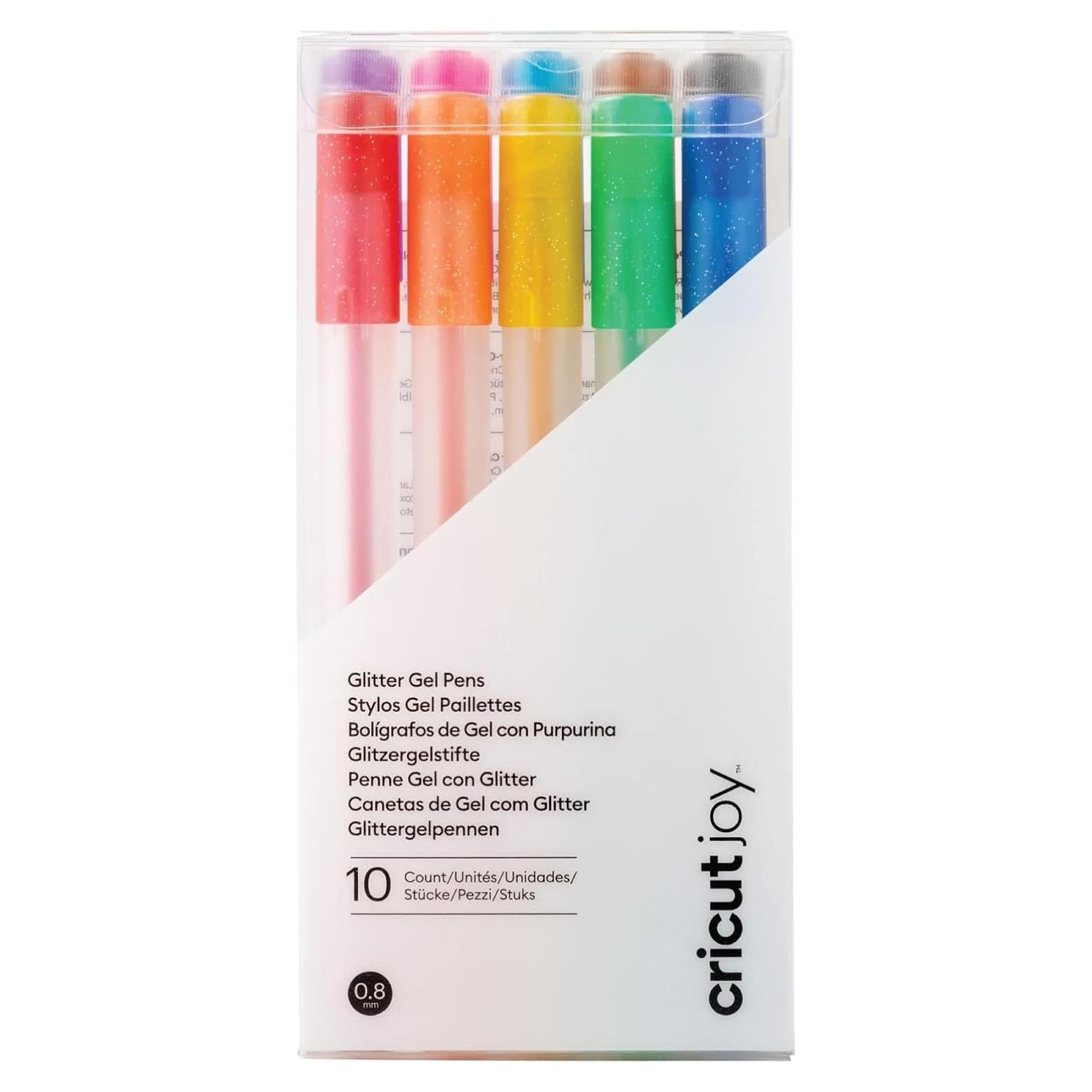 Bolígrafos de Gel Brillante Cricut Joy 0.8 mm Arcoíris 10 ct