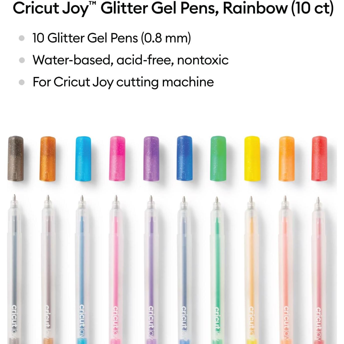 Bolígrafos de Gel Brillante Cricut Joy 0.8 mm Arcoíris 10 ct