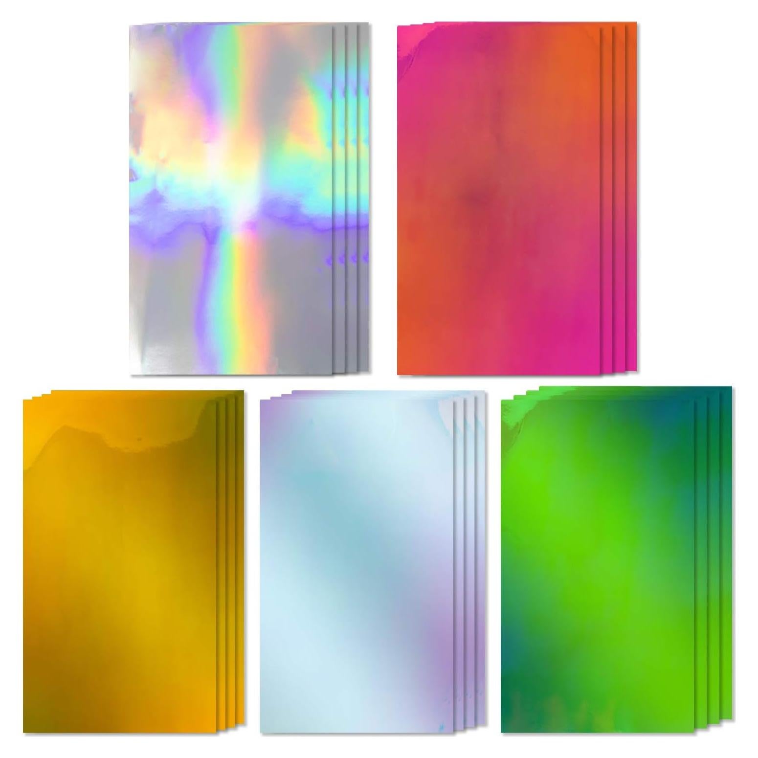 Vinilo Holográfico Kraftex 20 Hojas 30.48 x 13.97 cm