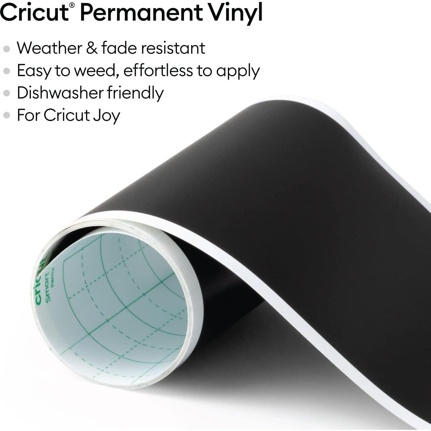 Vinilo Permanente Inteligente Cricut Joy 1.22m Negro Mate