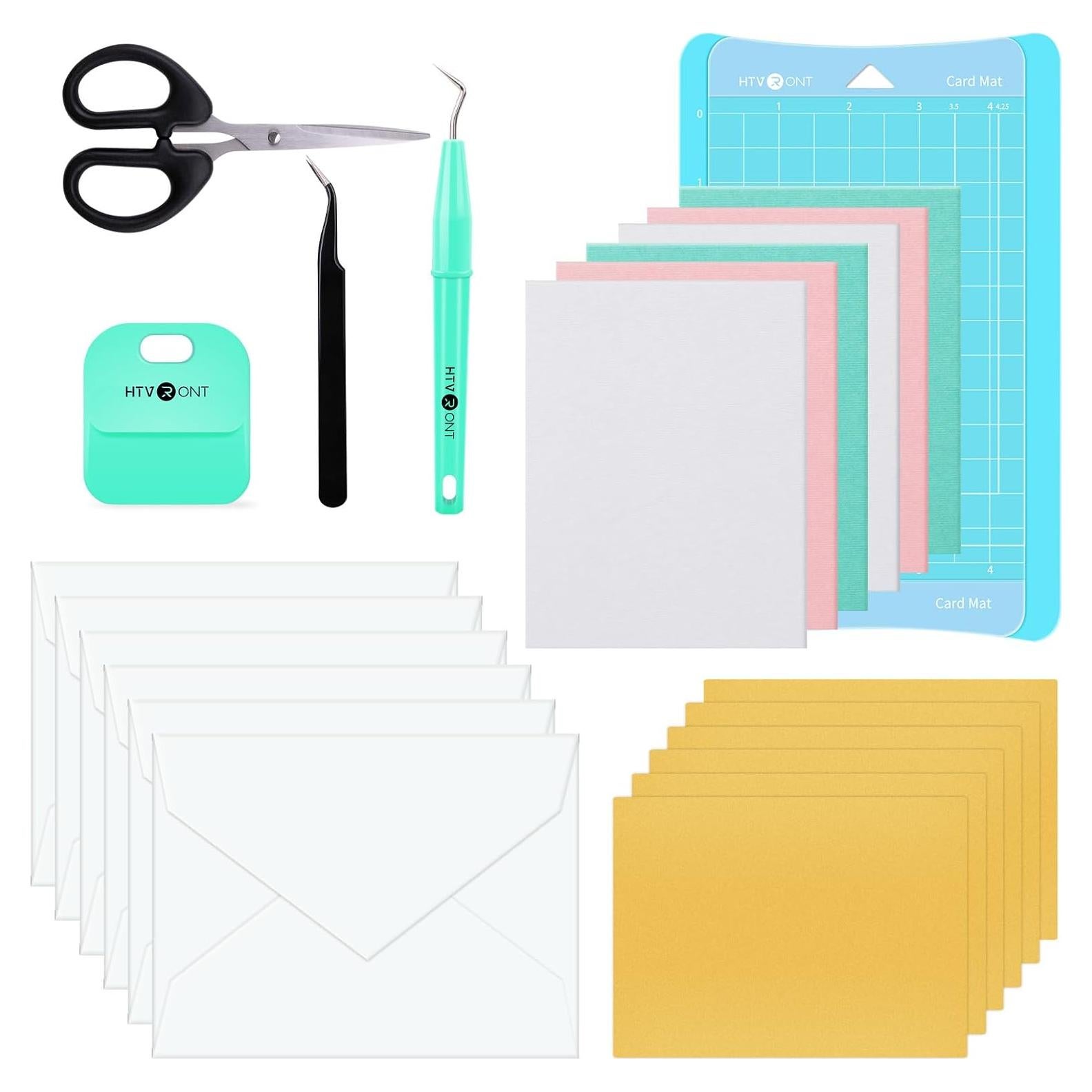 Kit de Creación de Tarjetas HTVRONT para Cricut Joy - 23 Piezas