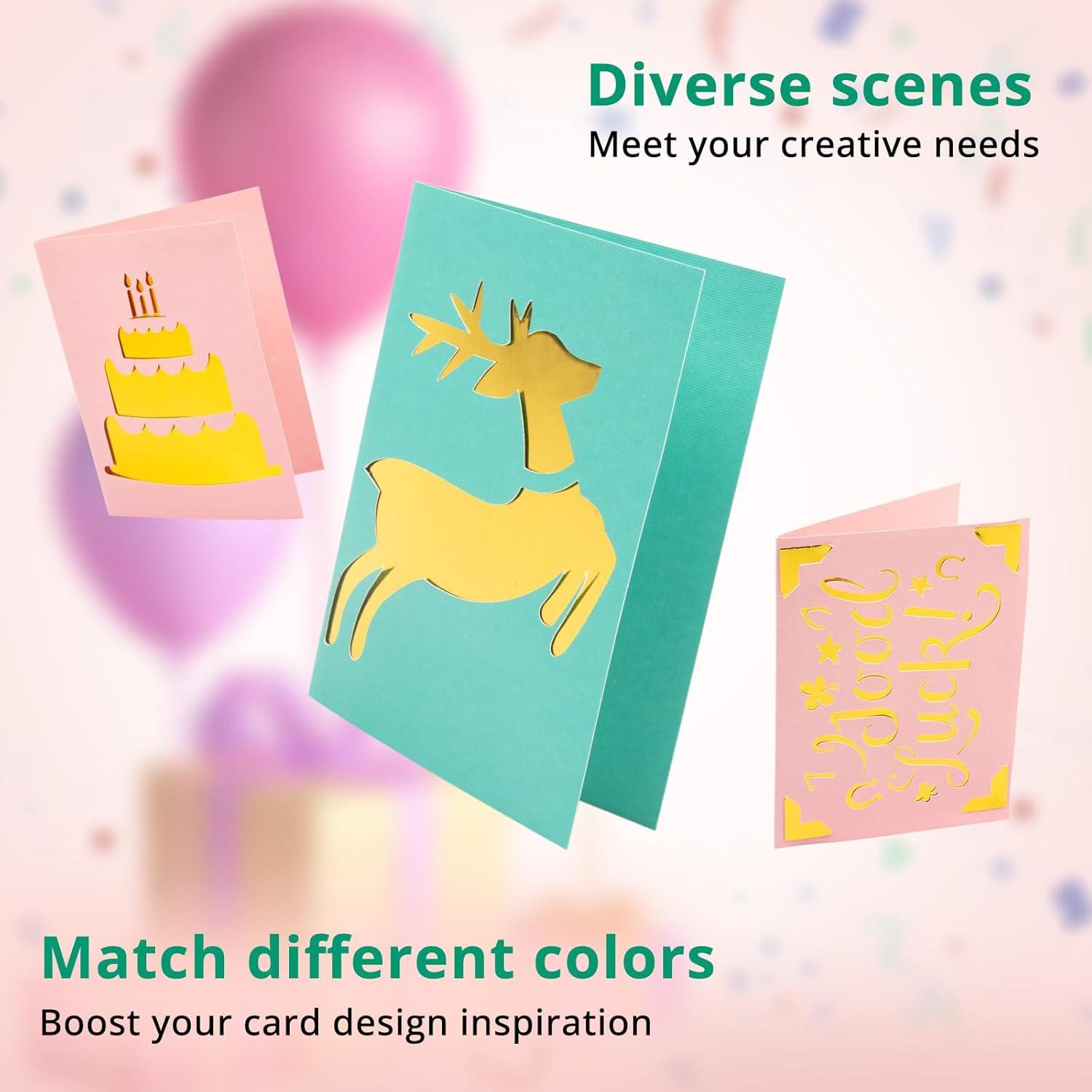 Kit de Creación de Tarjetas HTVRONT para Cricut Joy - 23 Piezas