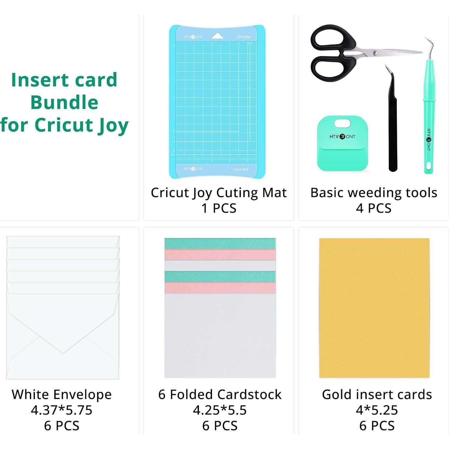 Kit de Creación de Tarjetas HTVRONT para Cricut Joy - 23 Piezas