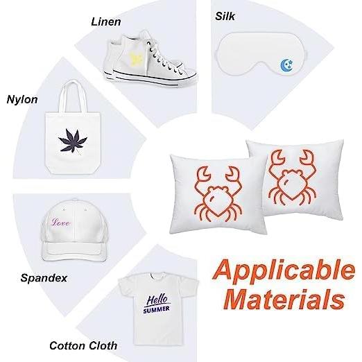 Vinilo Termoadhesivo MeYuxg 40 Hojas 14x30.48cm para Cricut Joy