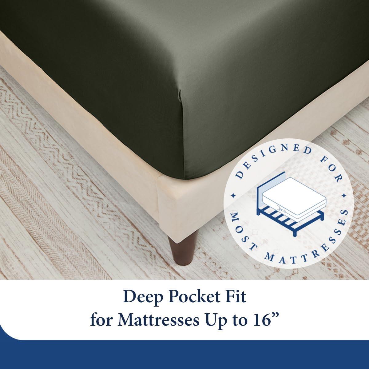 Juego de Sábanas Rey Cosy House 100% Rayón Bambú Azul Real