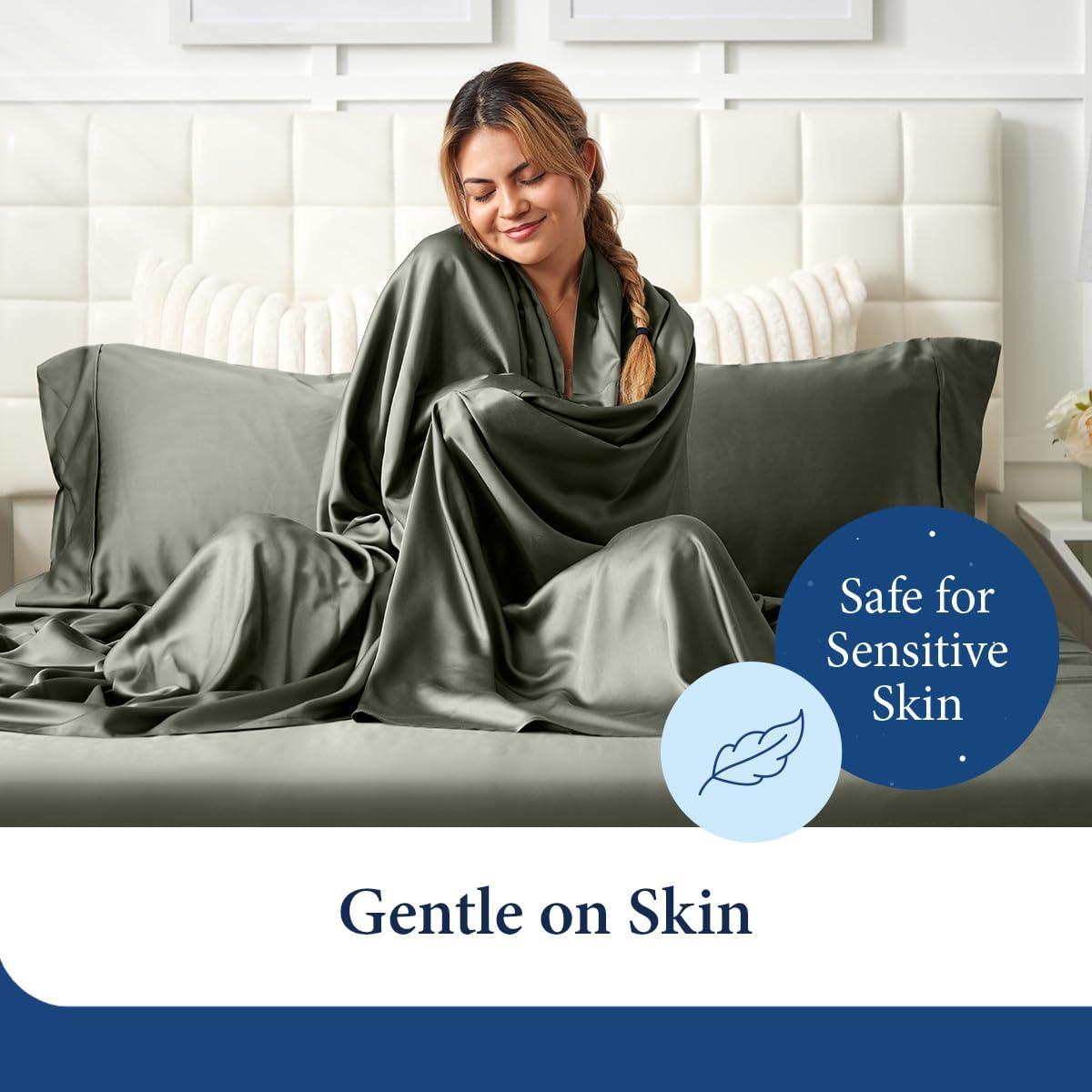 Juego de Sábanas Rey Cosy House 100% Rayón Bambú Azul Real