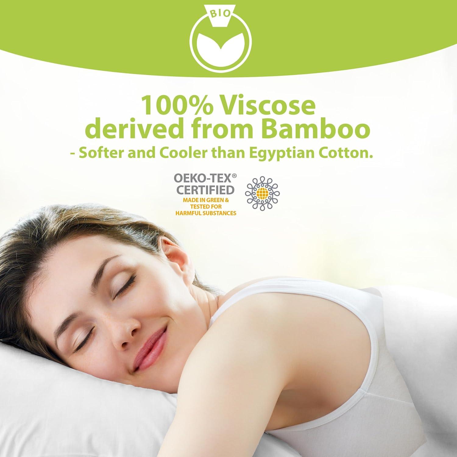 Juego de Sábanas King BAMPURE 100% Viscosa de Bambú - 4 Piezas