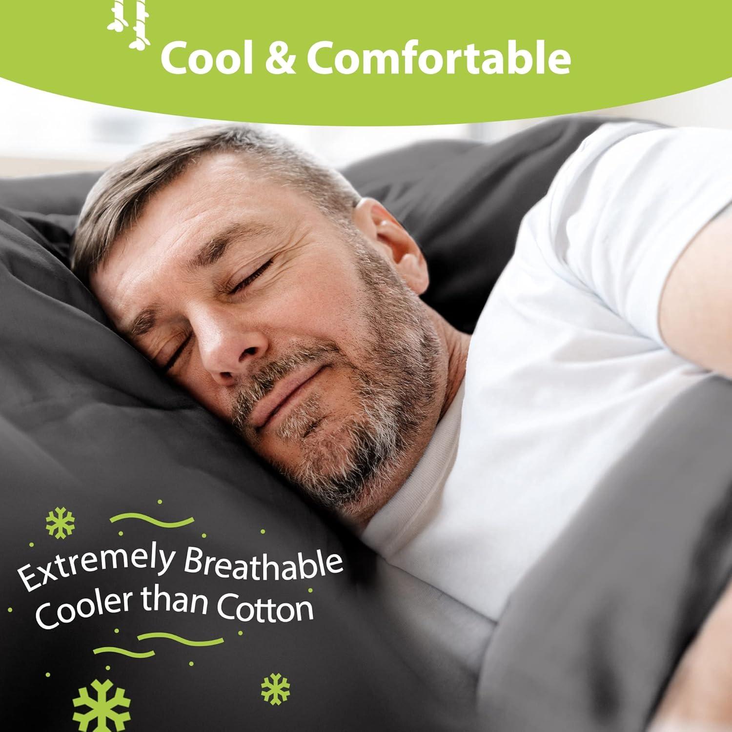 Juego de Sábanas King BAMPURE 100% Viscosa de Bambú - 4 Piezas