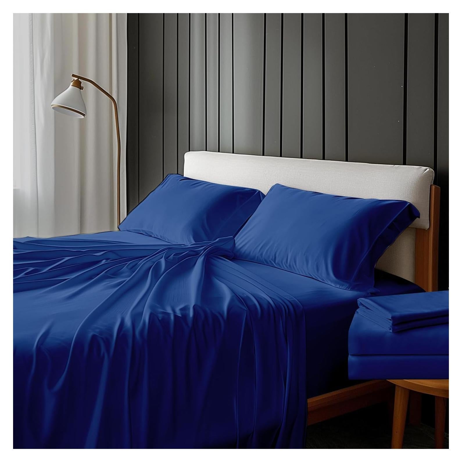 Juego de Sábanas Queen Yawfold 100% Viscosa Bambú 4 Piezas