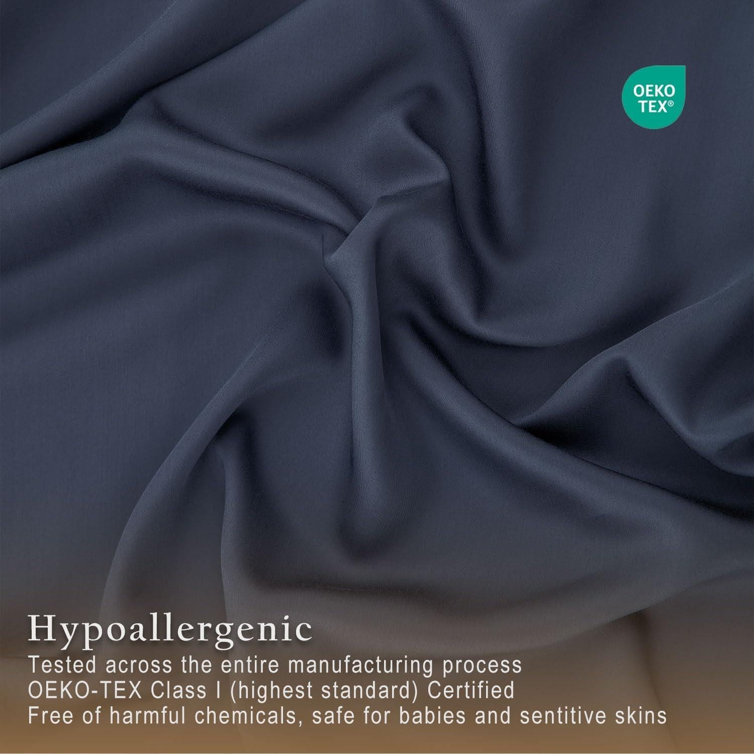 Juego de Sábanas de Enfriamiento TOSMO - 100% Viscosa de Bambú King