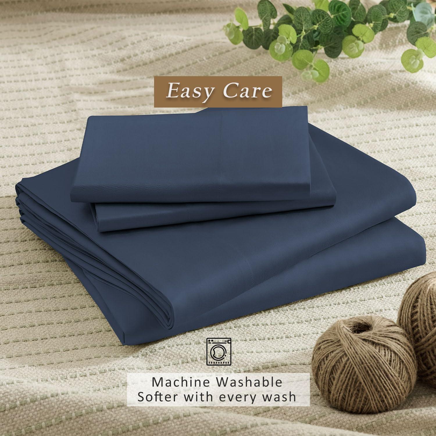 Juego de Sábanas de Enfriamiento TOSMO - 100% Viscosa de Bambú King