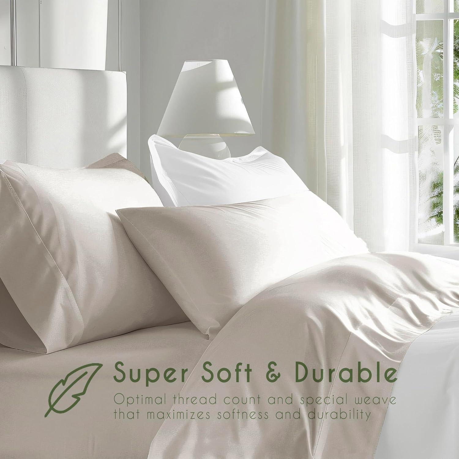 Juego de Sábanas Rey Home Environment 100% Rayón de Bambú Lino