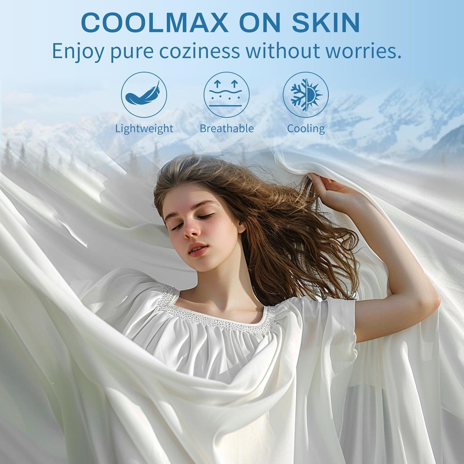 Juego de Sábanas de Viscosa de Bambú MEISHANG Completo 400TC