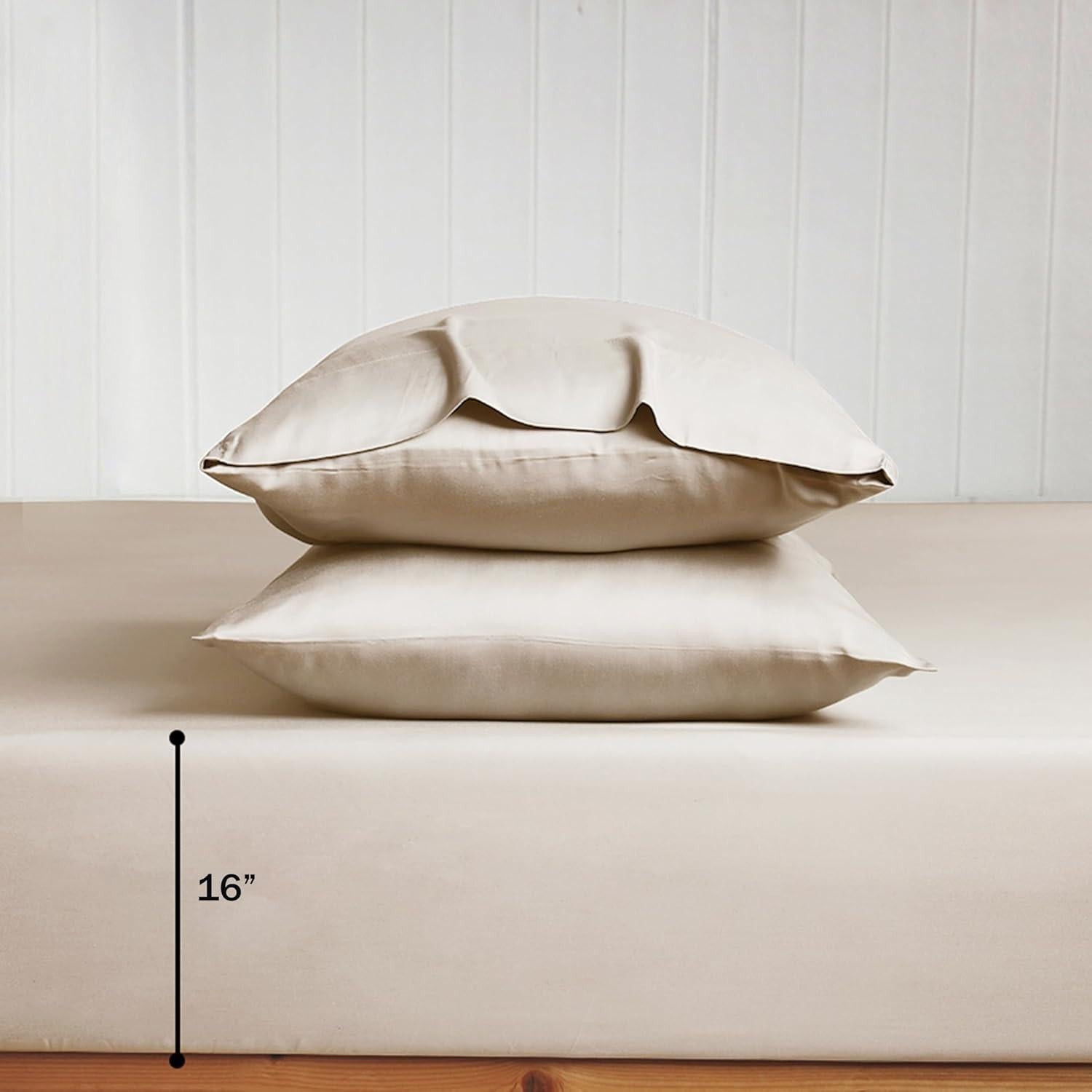 Juego de Sábanas Ajustadas Doble Zaizaihome 3 Piezas Viscosa Bambú