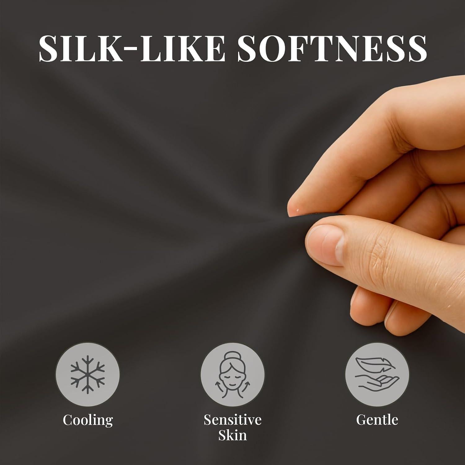 Juego de Sábanas Rey Sacred Thread 6 Piezas Rayón Bambú Gris