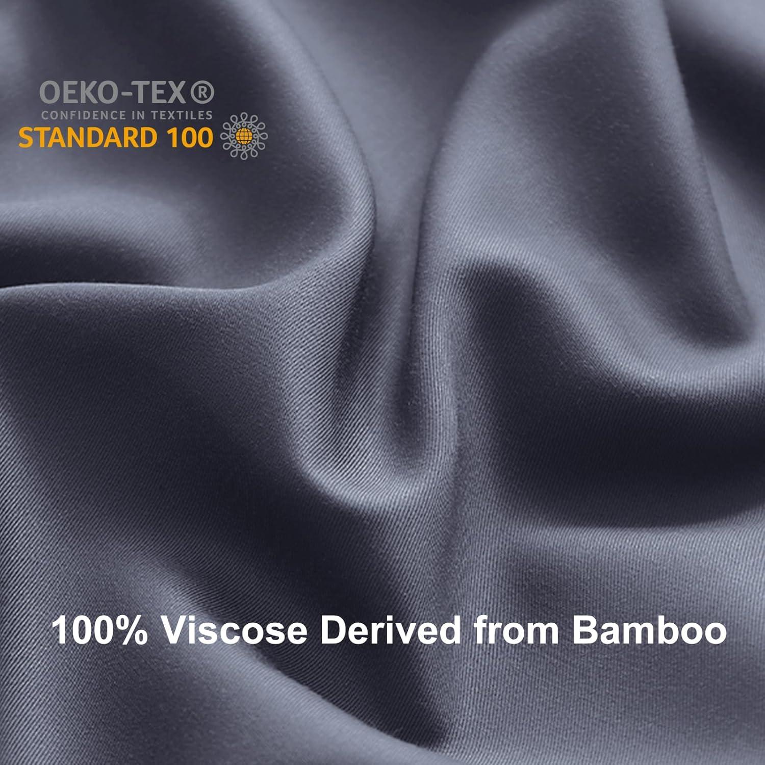 Sábanas Rey HCORA 400 Hilos Viscosa Bambú Gris Oscuro