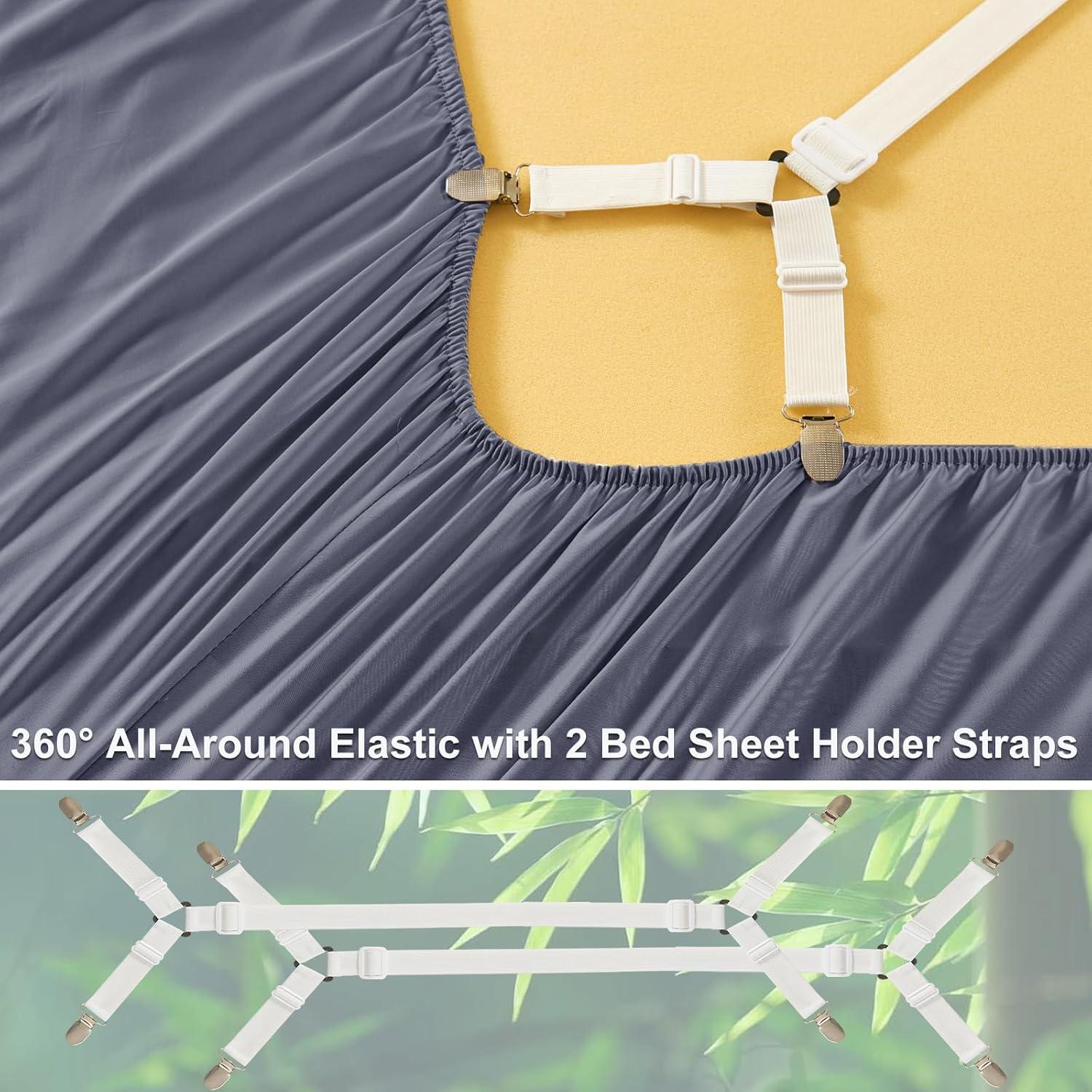 Sábanas Rey HCORA 400 Hilos Viscosa Bambú Gris Oscuro