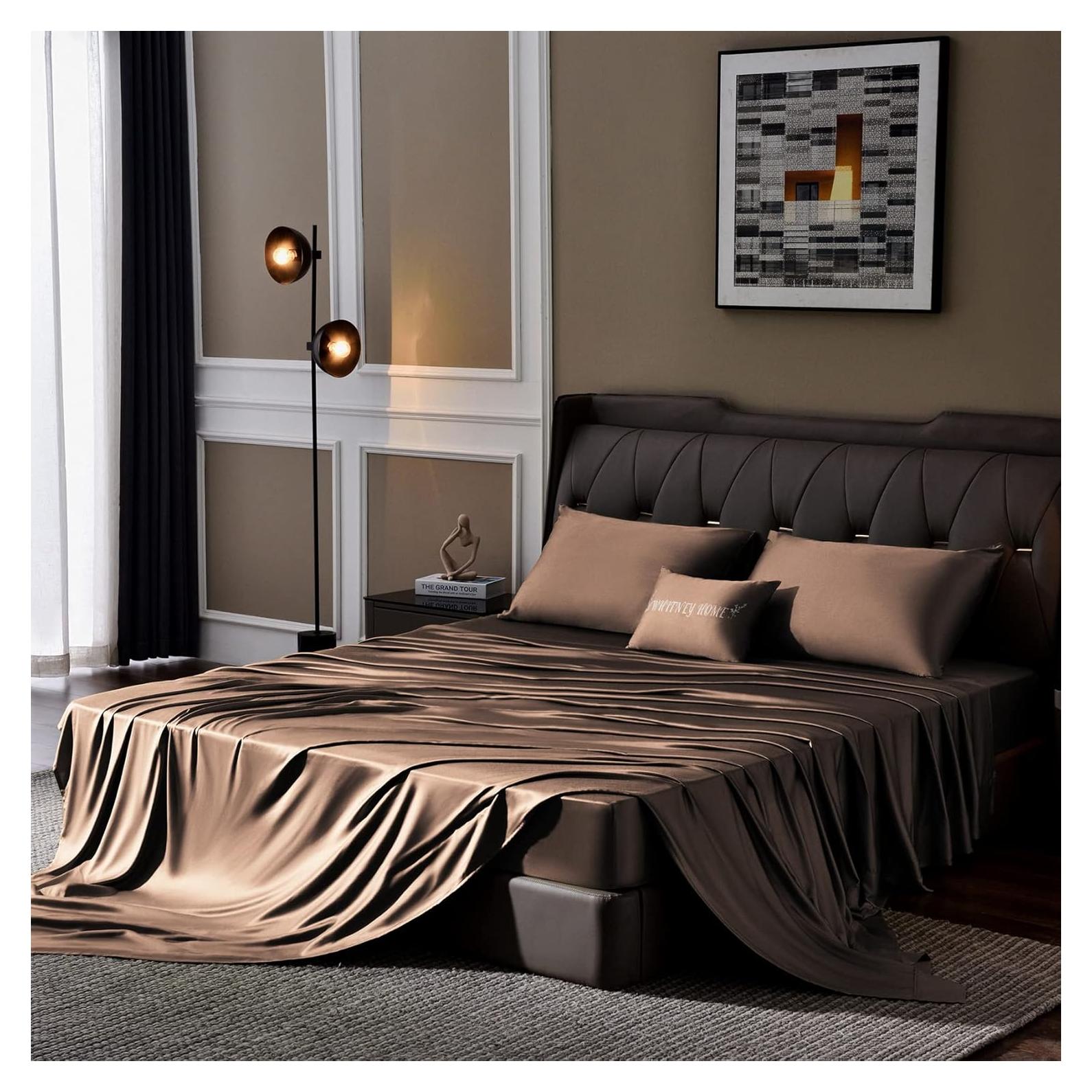 Juego de Sábanas King Size Whitney Home - Rayón de Bambú 4 Piezas