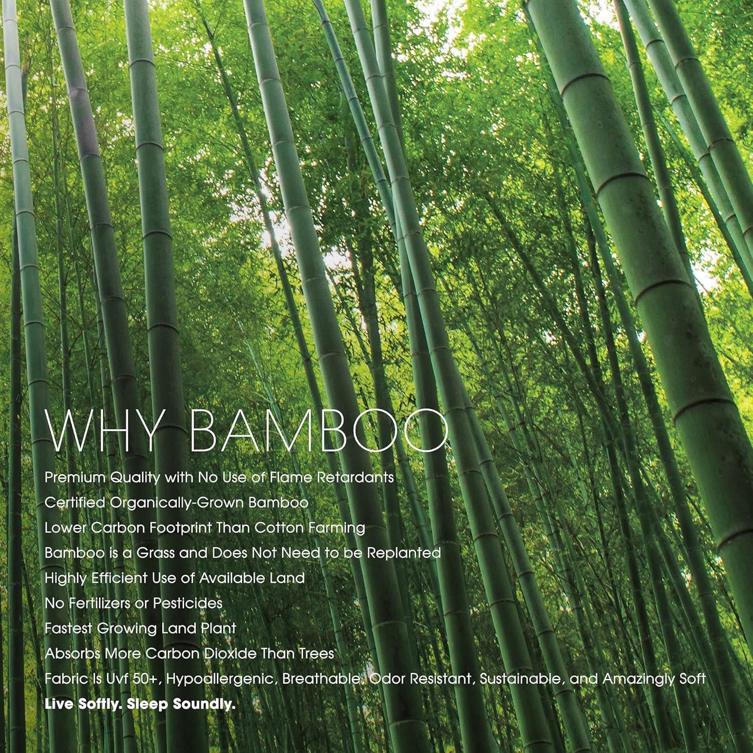 Juego de Sábanas KICKEE 100% Viscosa de Bambú CA King Nube Blanca