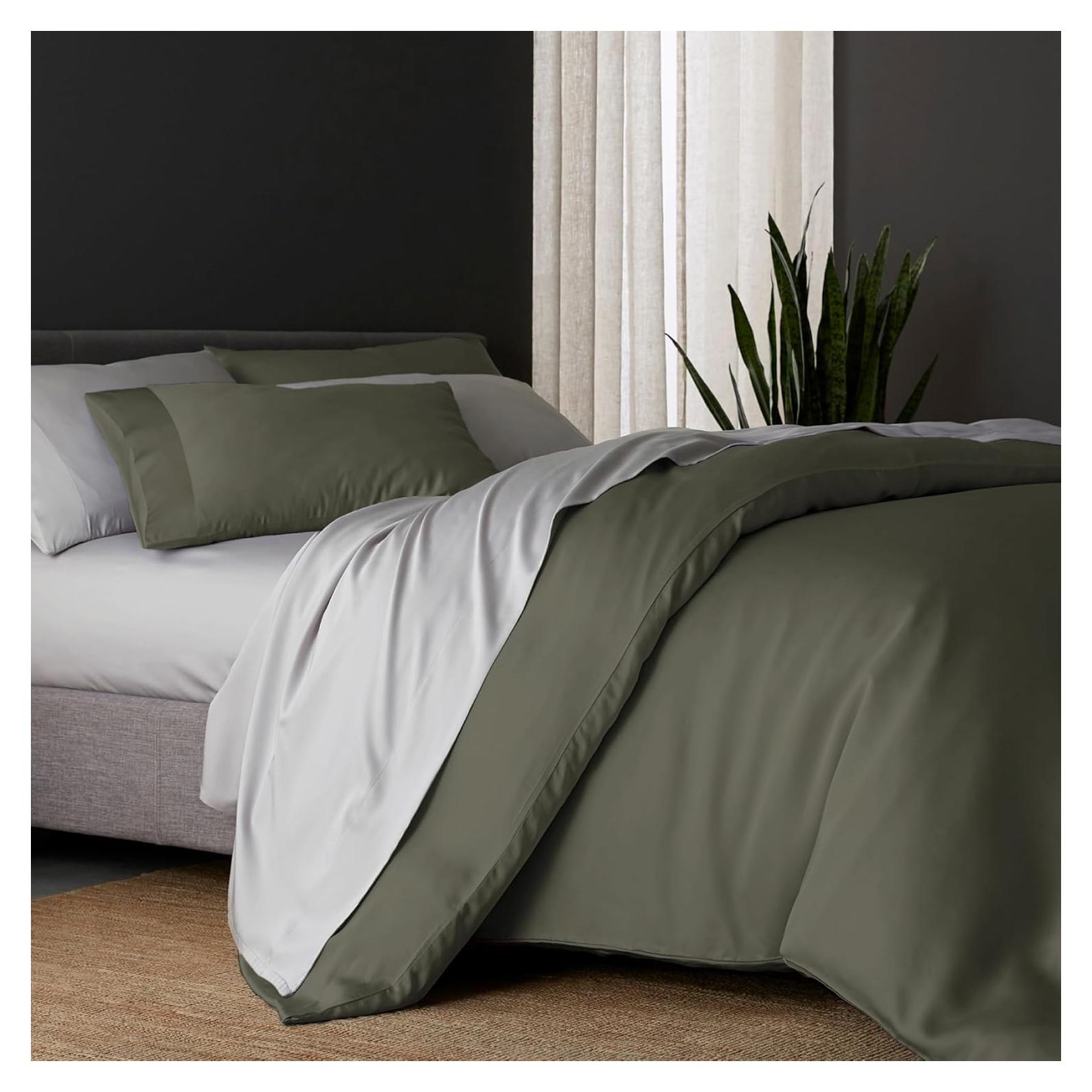 Conjunto de Funda de Edredón DOZ Oliva Twin XL 100% Viscosa