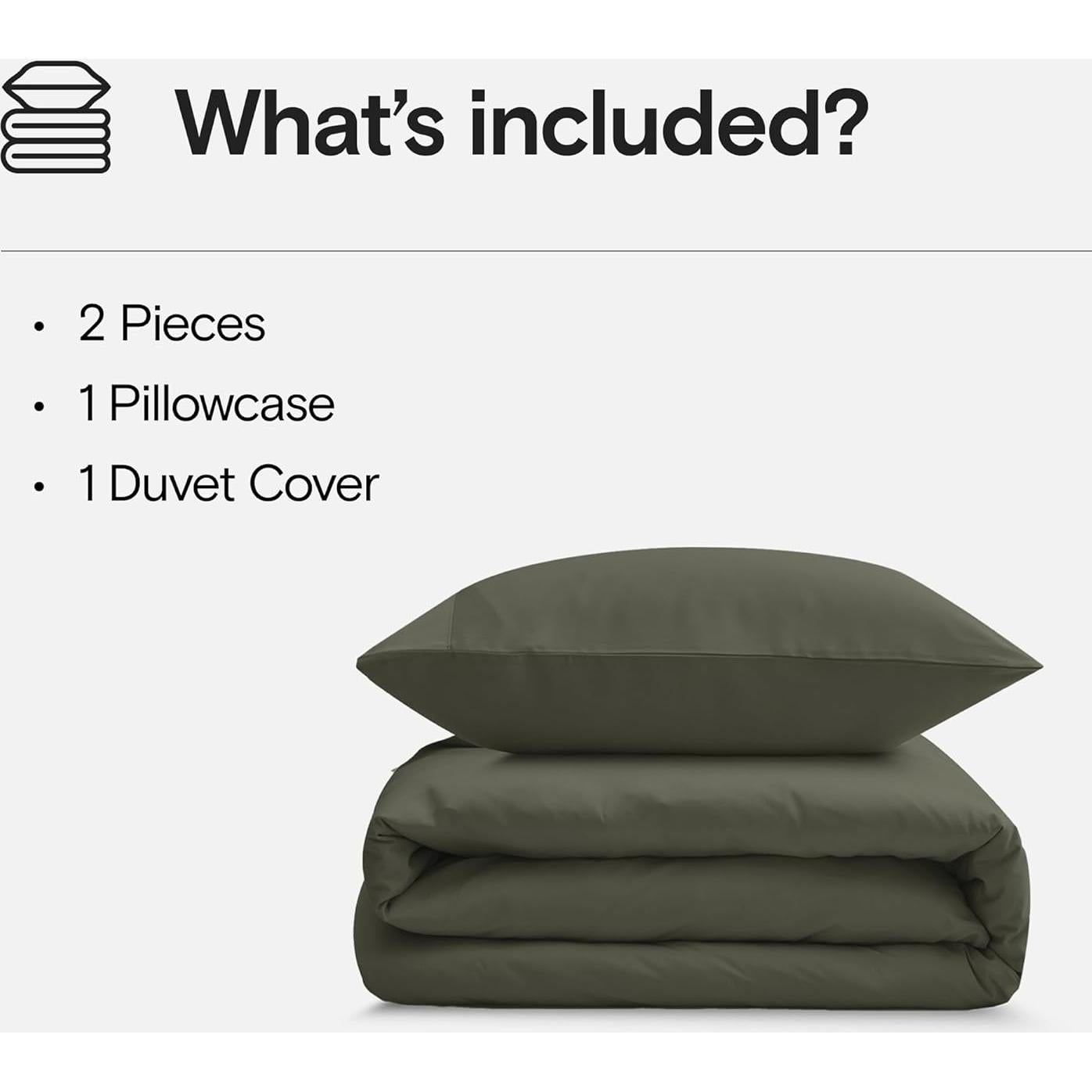 Conjunto de Funda de Edredón DOZ Oliva Twin XL 100% Viscosa