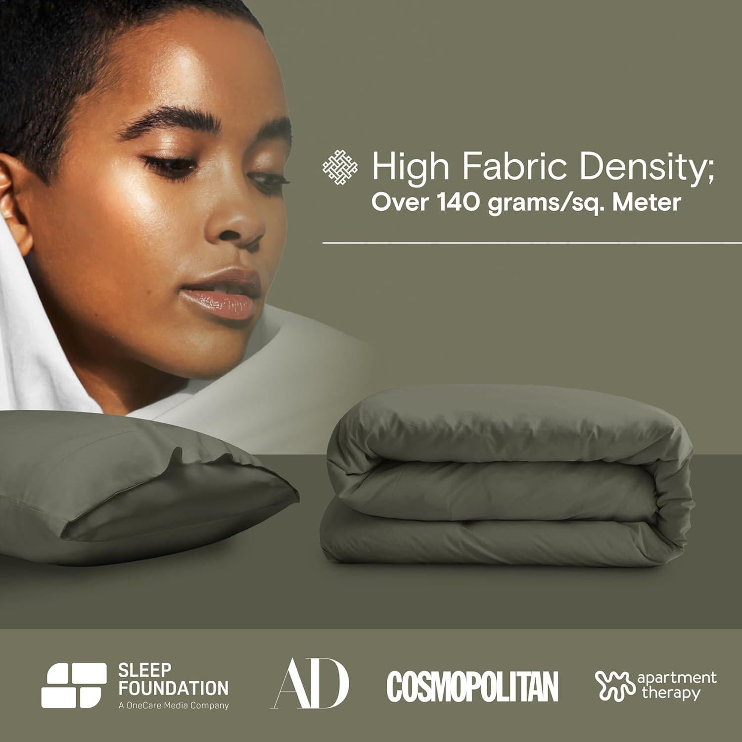 Conjunto de Funda de Edredón DOZ Oliva Twin XL 100% Viscosa