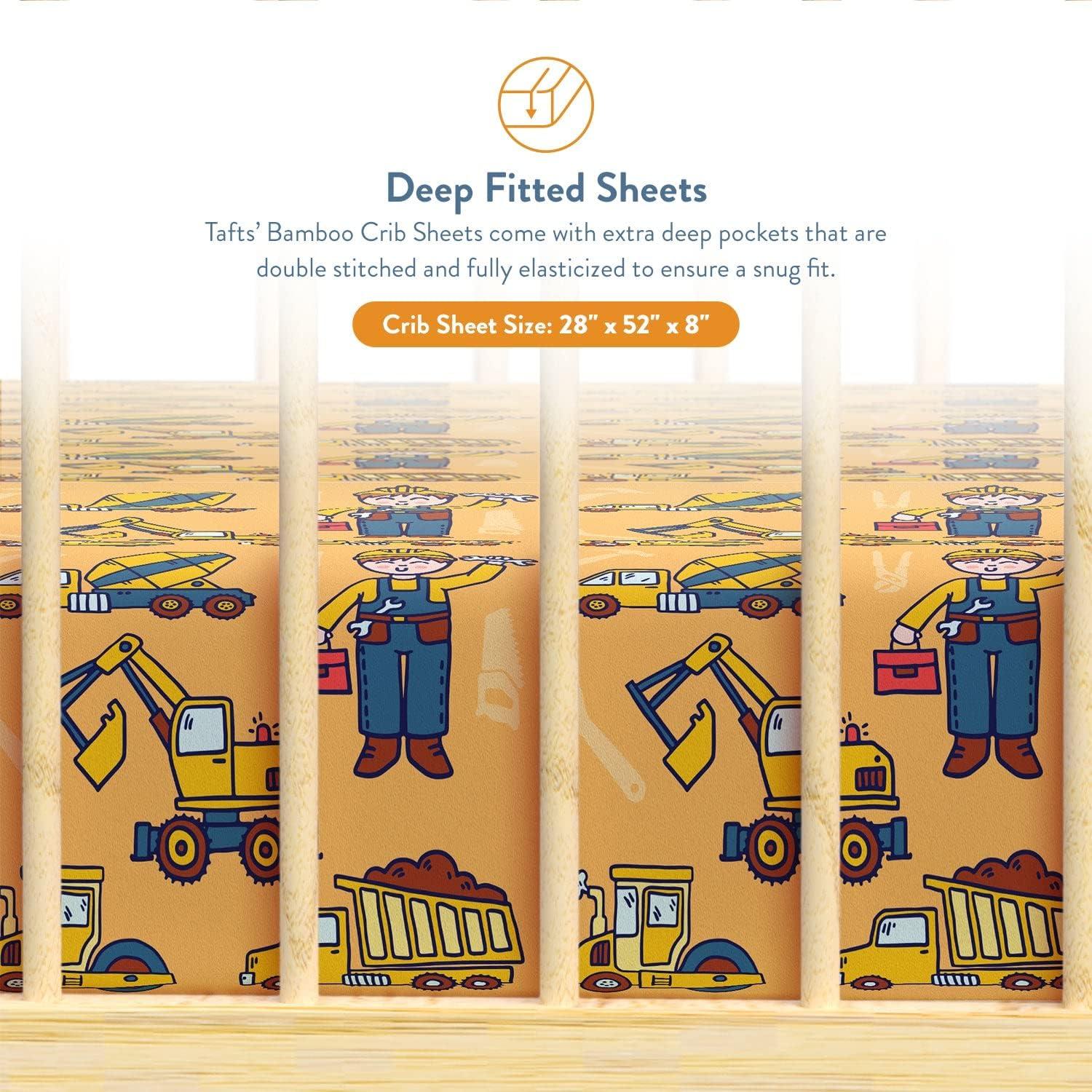 Sábanas Ajustadas de Cuna Tafts 100% Viscosa Bambú 71x132 cm