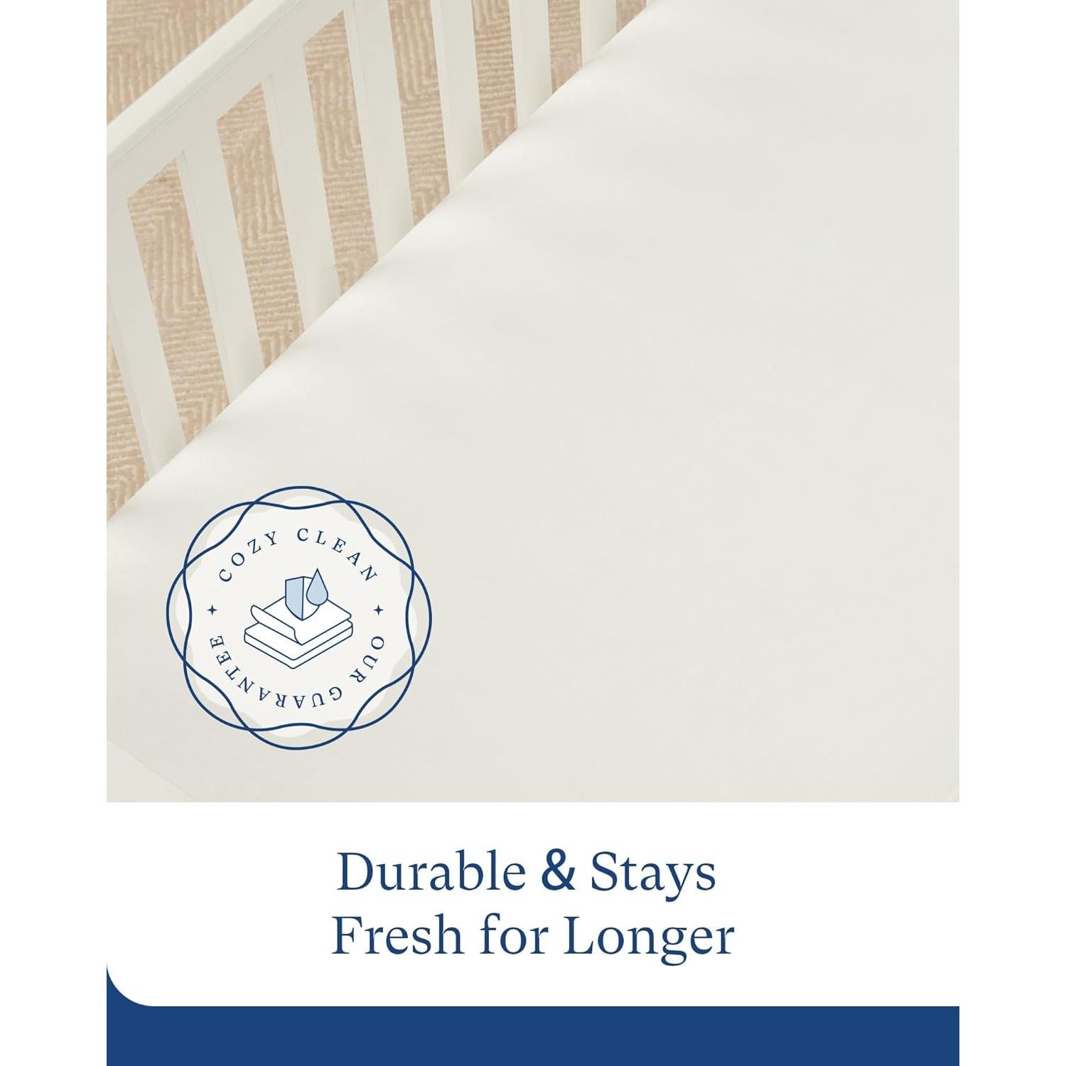 Sábanas para Cuna PurComfy 2-Pack Viscosa Bambú Hipoalergénicas