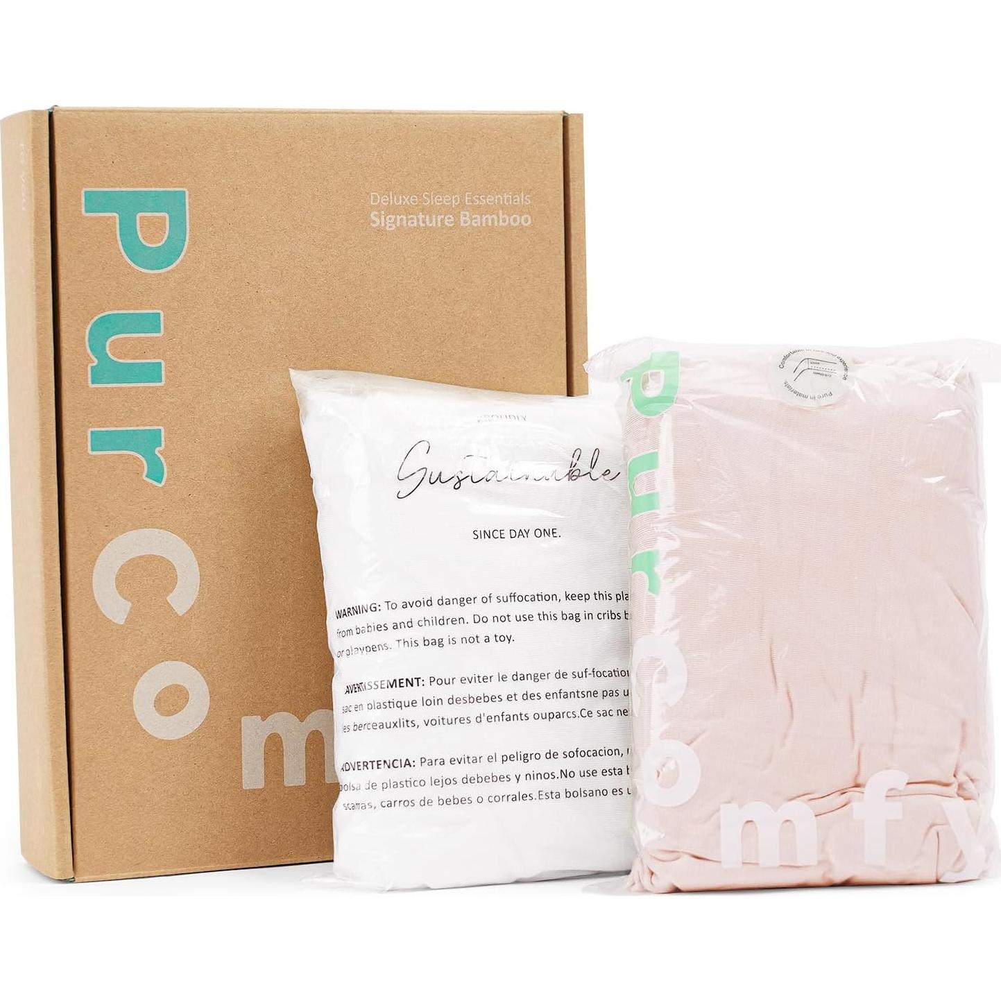 Sábanas para Cuna PurComfy 2-Pack Viscosa Bambú Hipoalergénicas