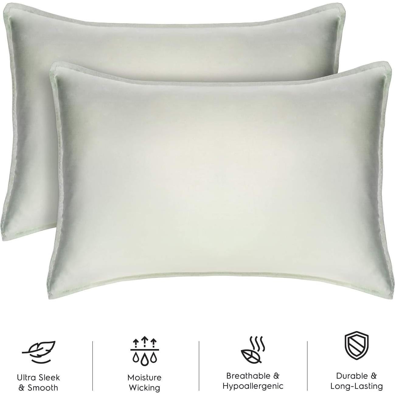 Funda de Edredón King Tafts 3 Piezas Viscosa Bambú Verde Salvia