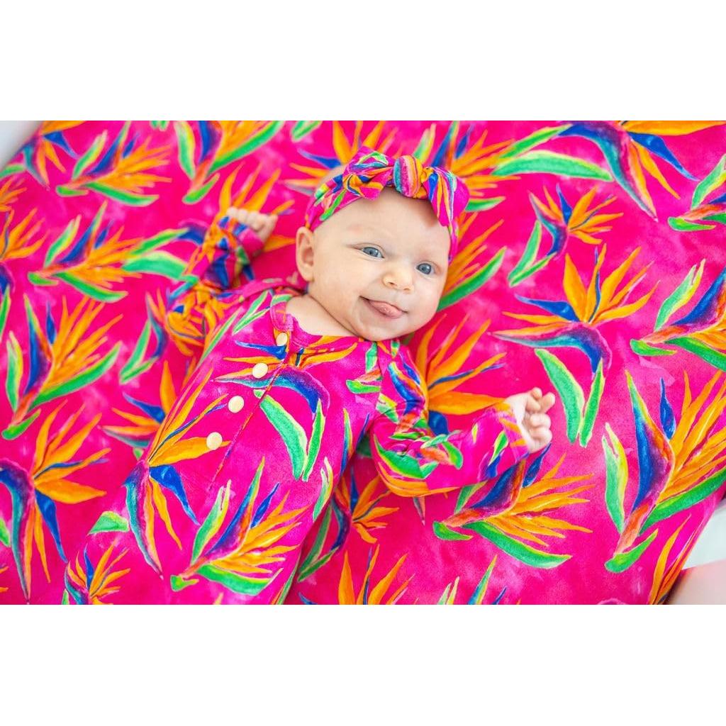 Hoja de Cuna Ajustada Florida Kid Co. Ave del Paraíso 132x72cm