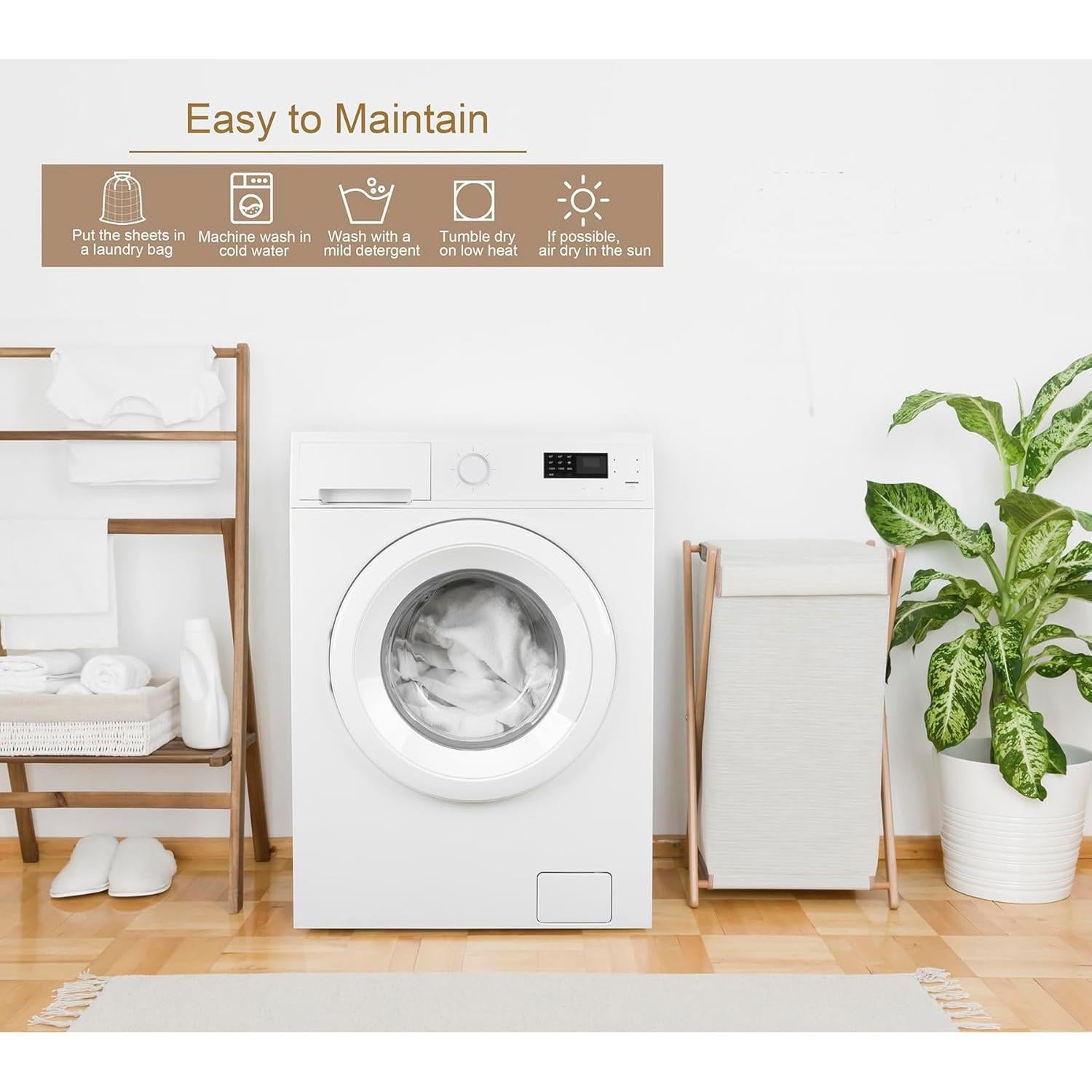 Juego de Sábanas de Satén Lanest Housing King Taupe 400 Hilos