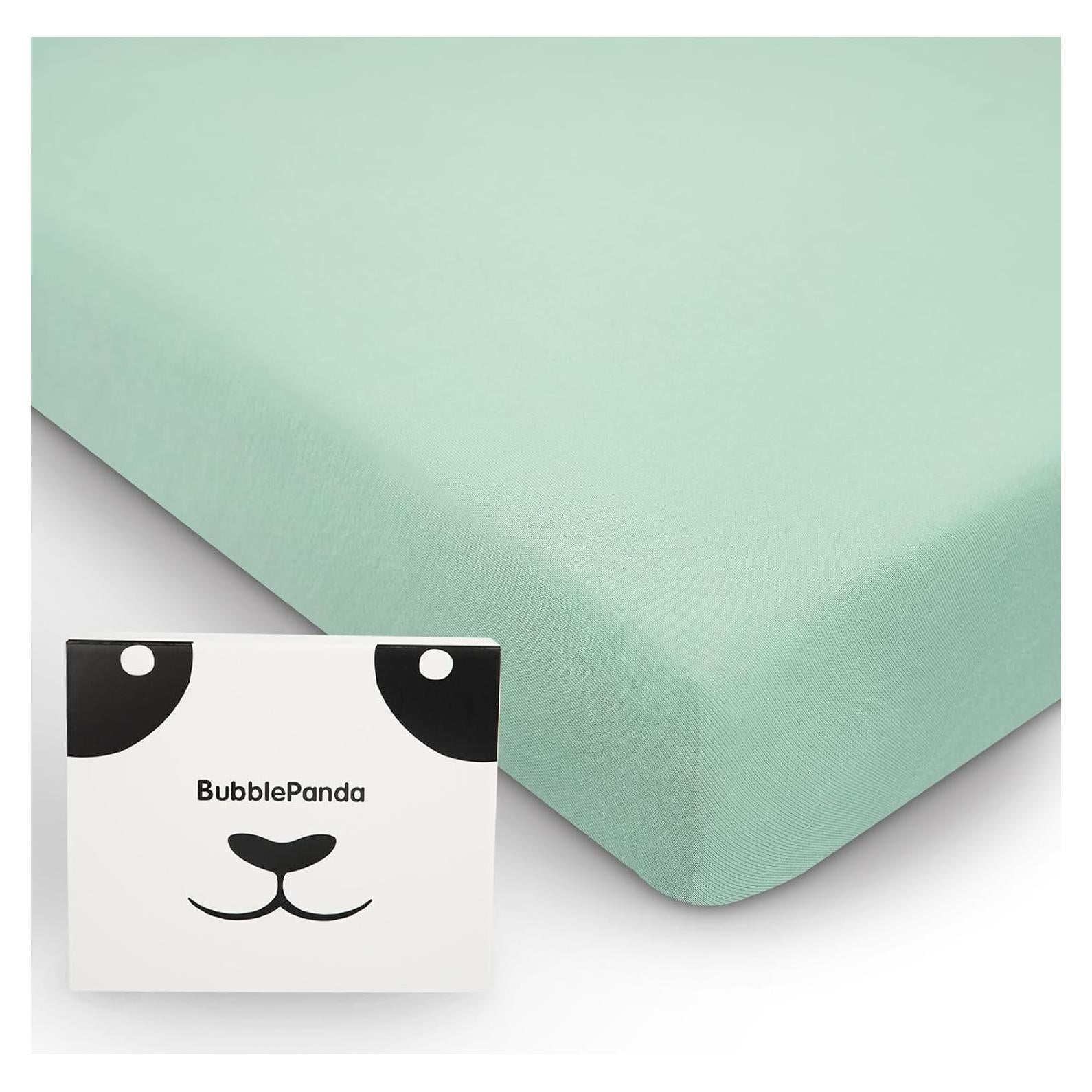 Sábana de Cuna BubblePanda 132x71 cm Rayón Bambú Salvia