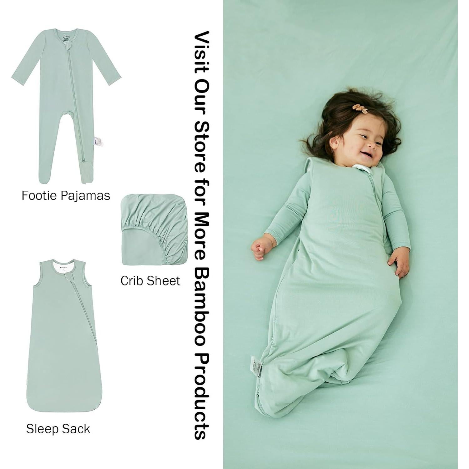 Sábana de Cuna BubblePanda 132x71 cm Rayón Bambú Salvia