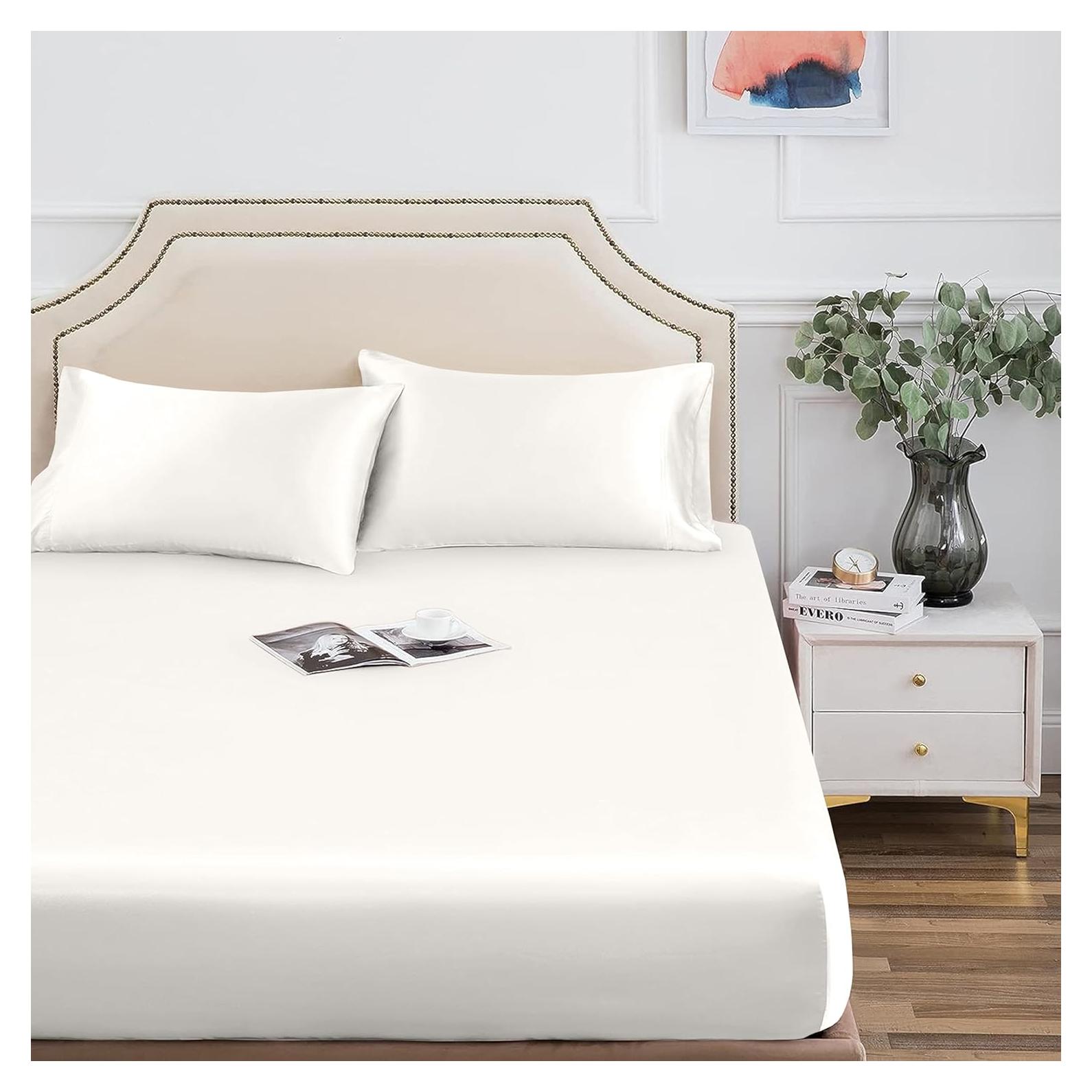 Sábana Ajustada Cal King LA COMPAÑÍA DE ROPA DE CAMA 100% Viscosa