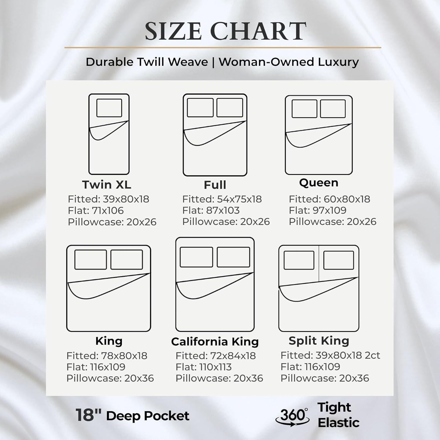 Juego de Sábanas Queen BedVoyage 100% Viscosa de Bambú Blanco