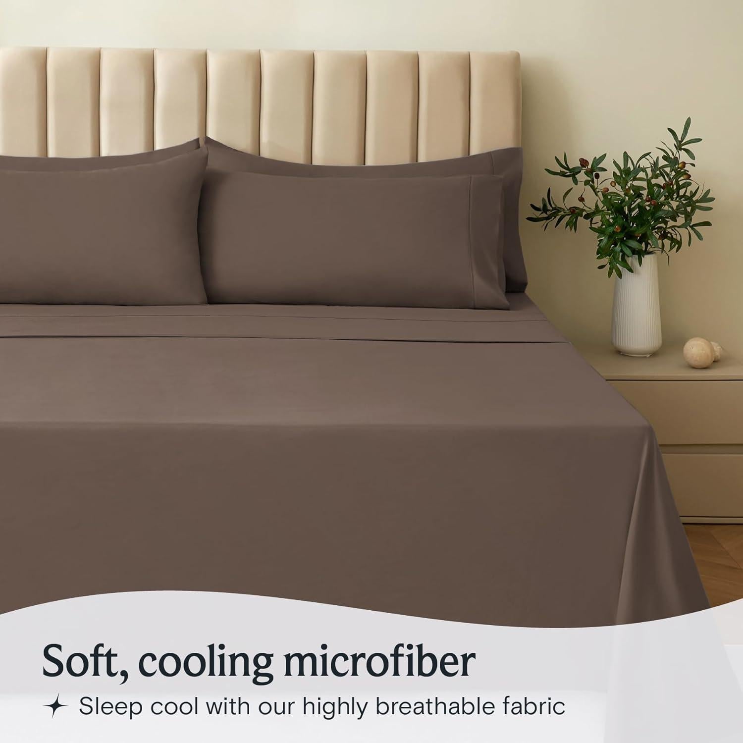 Juego de Sábanas LuxClub 3 Piezas Twin XL Microfibra Corteza de Árbol